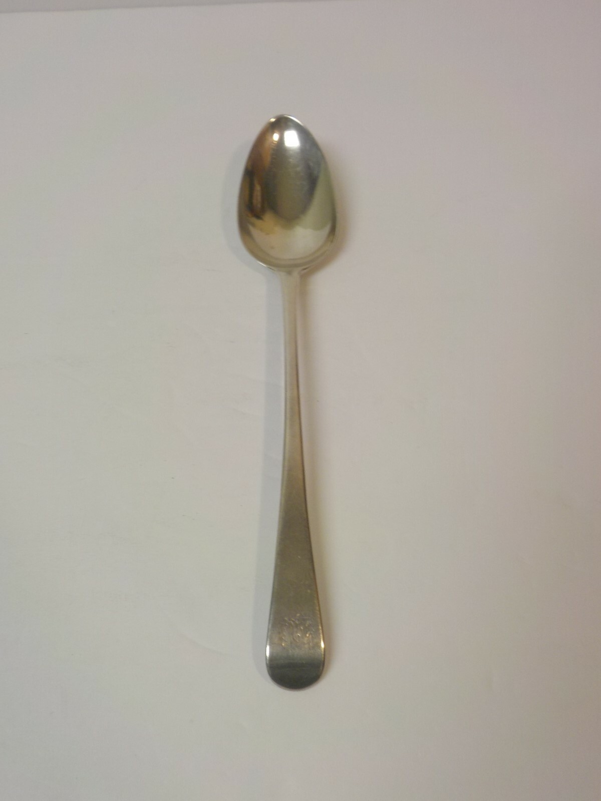 19th C. English Wm. Eley & Wm. Fearn Sterling Silver 11″ Stuffing Spoon
