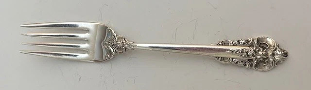 1 Wallace Sterling Silver Grand Baroque SALAD FORK 6.5 INCHES 46 grams
