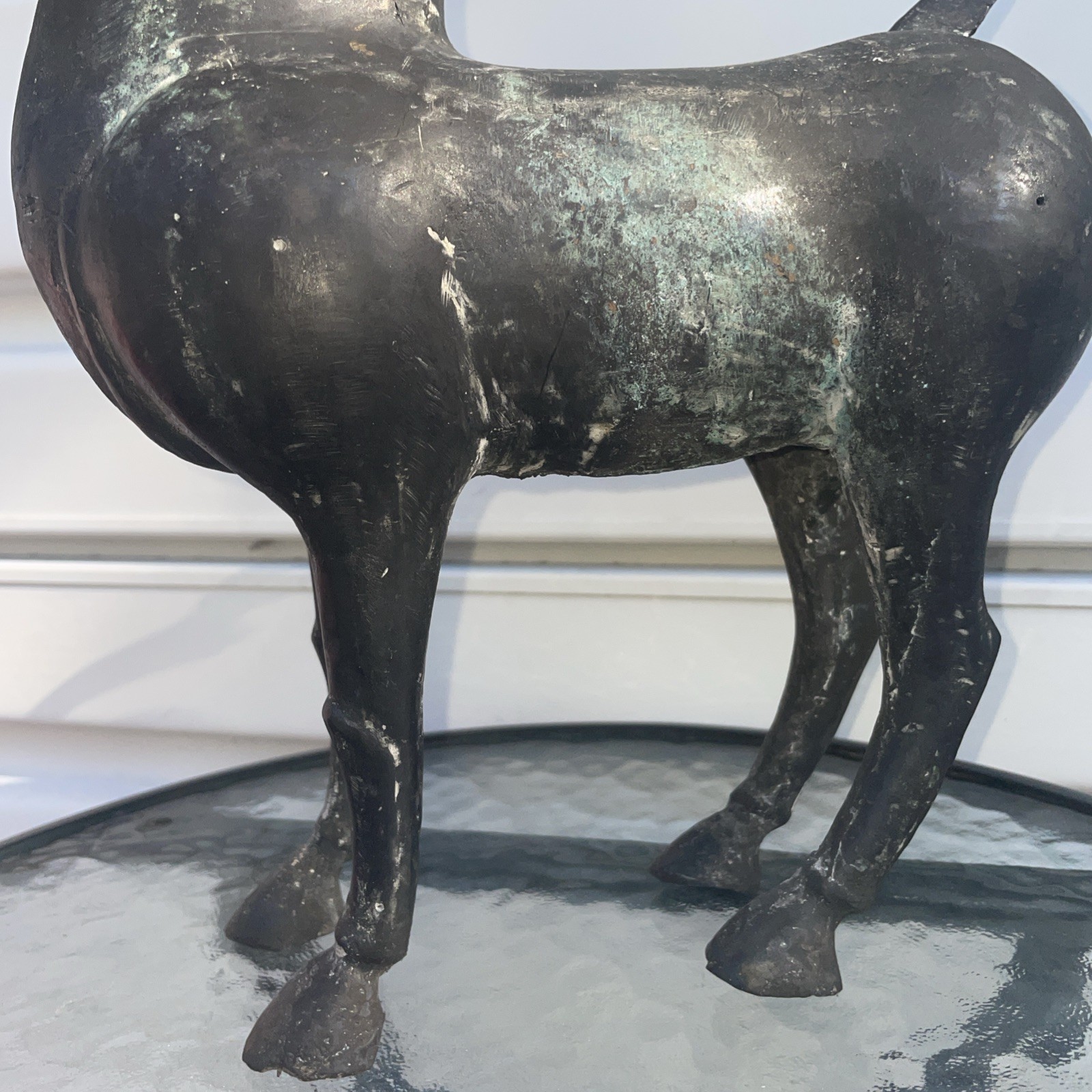 Chinese Bronze Qing Dynasty Sun Tzu Gansu Horse Antique Sculpture Statue 9LB+
