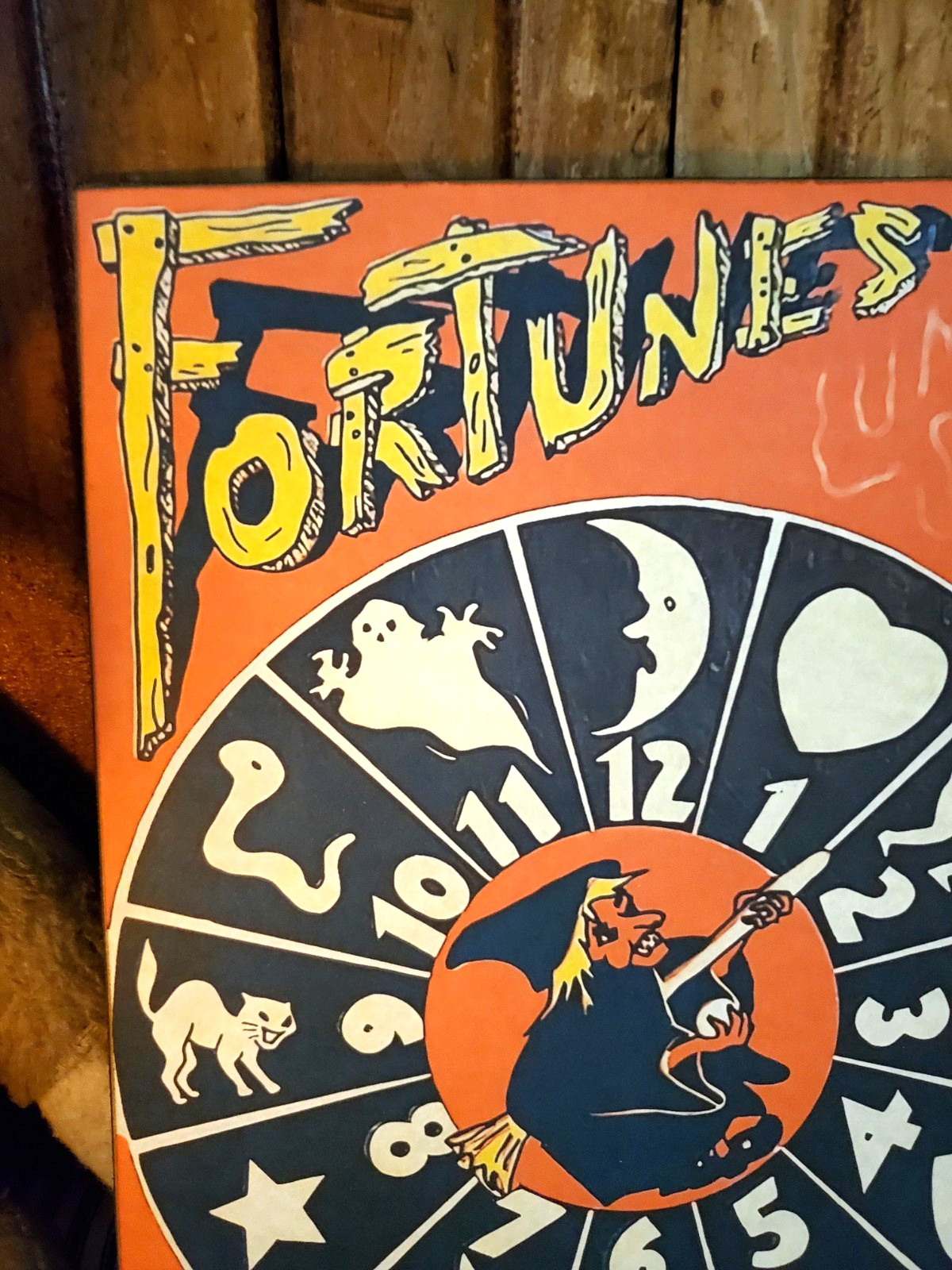 RETRO VINTAGE MODERN STYLE HALLOWEEN WITCH FORTUNES BY THE LUMINOUS SPIRIT SIGN