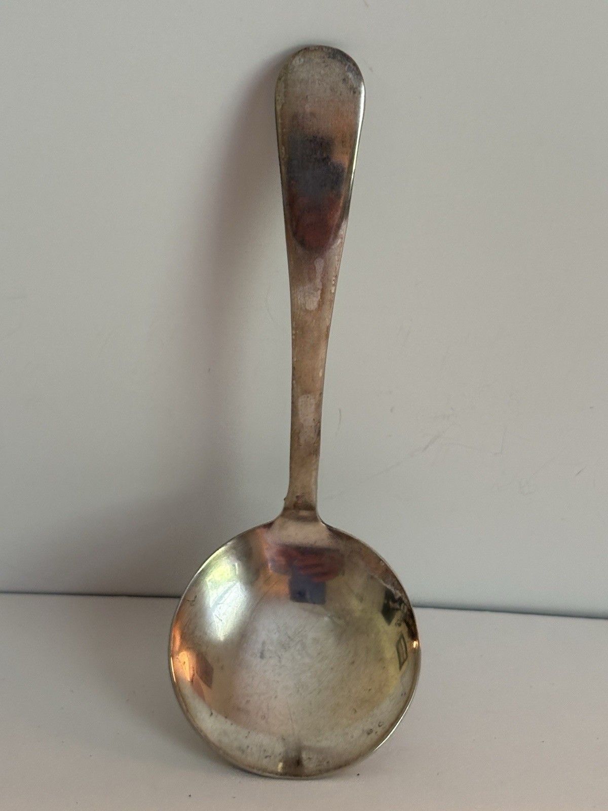 Vintage Silver Plate Made in England Small Condiment Ladle 4 5/8”
