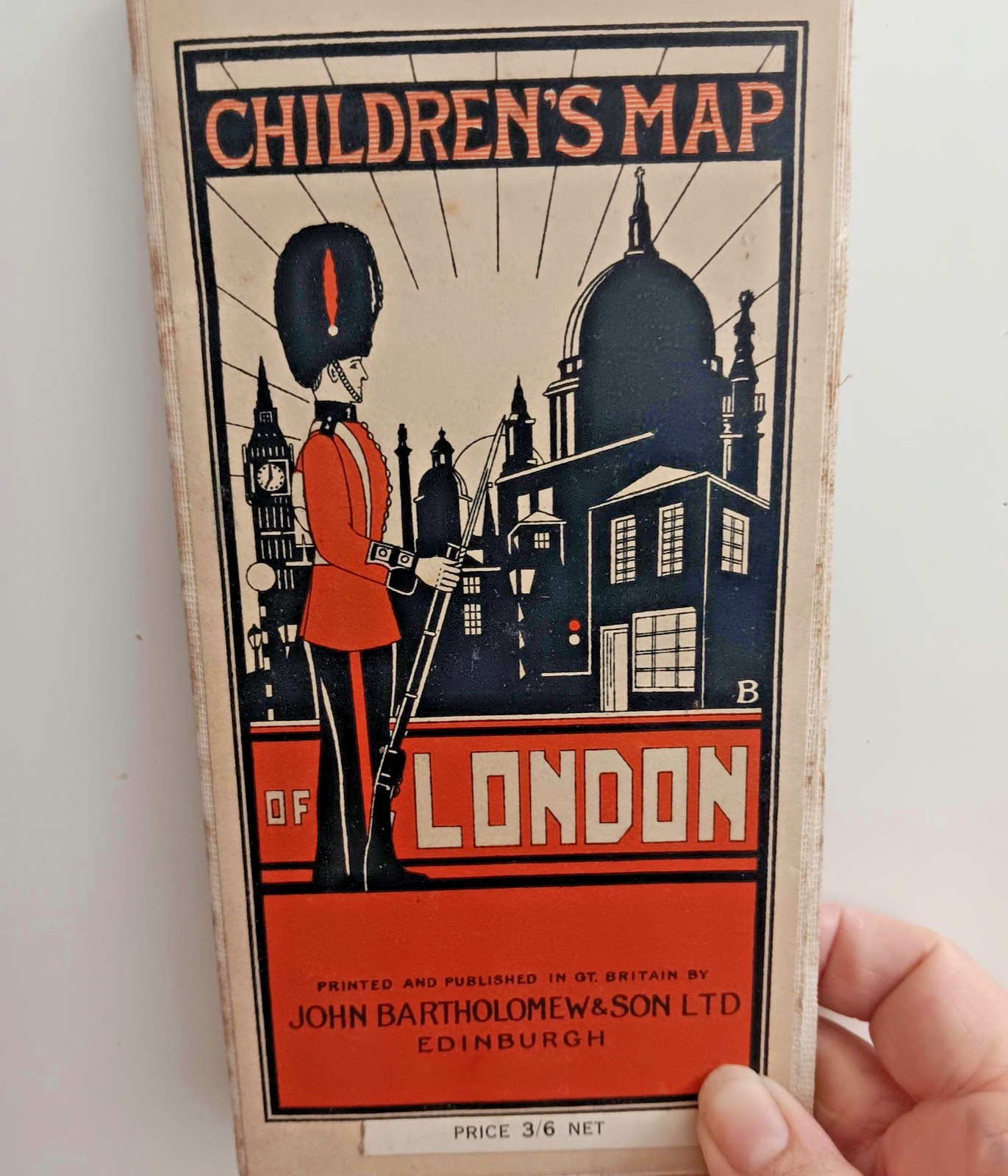 Antique Children’s Map by John Bartholomew & Son Ltd. 1st edition 1938