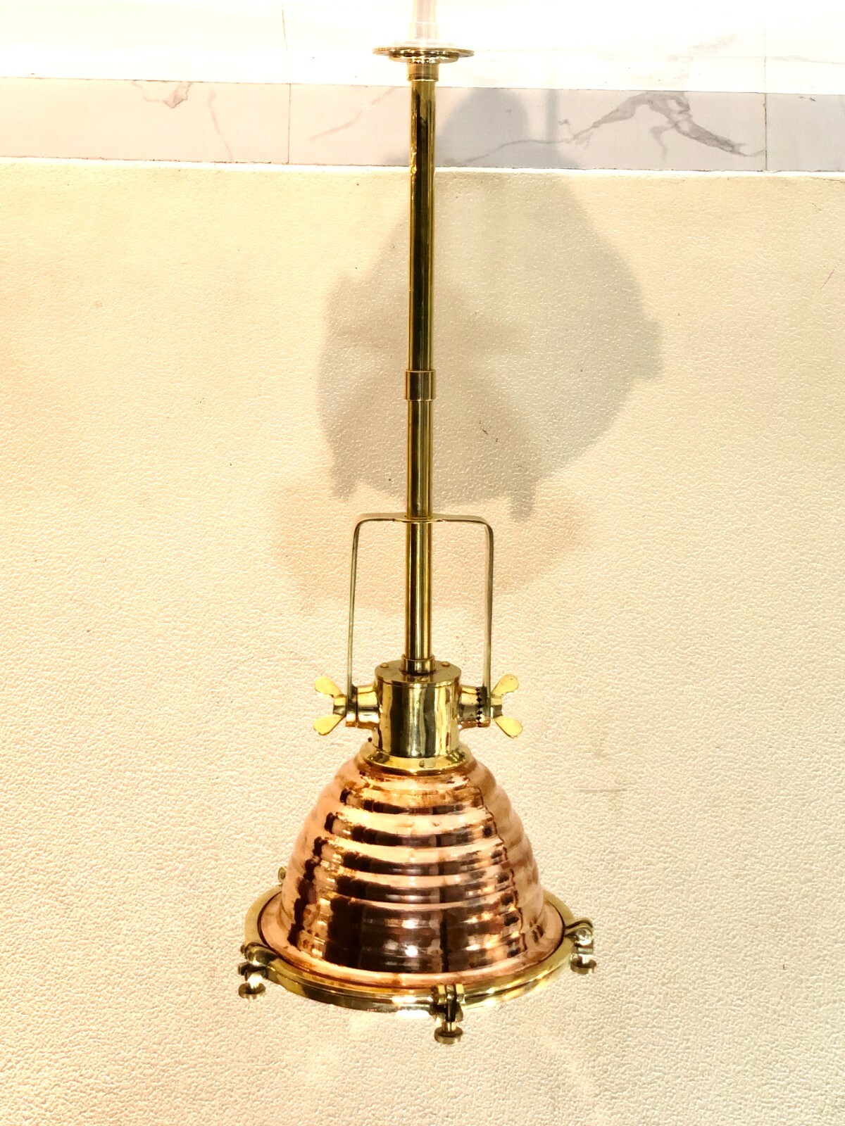 Nautical New Marine Brass and Copper Antique Maritime Medium Cargo Pendant Light