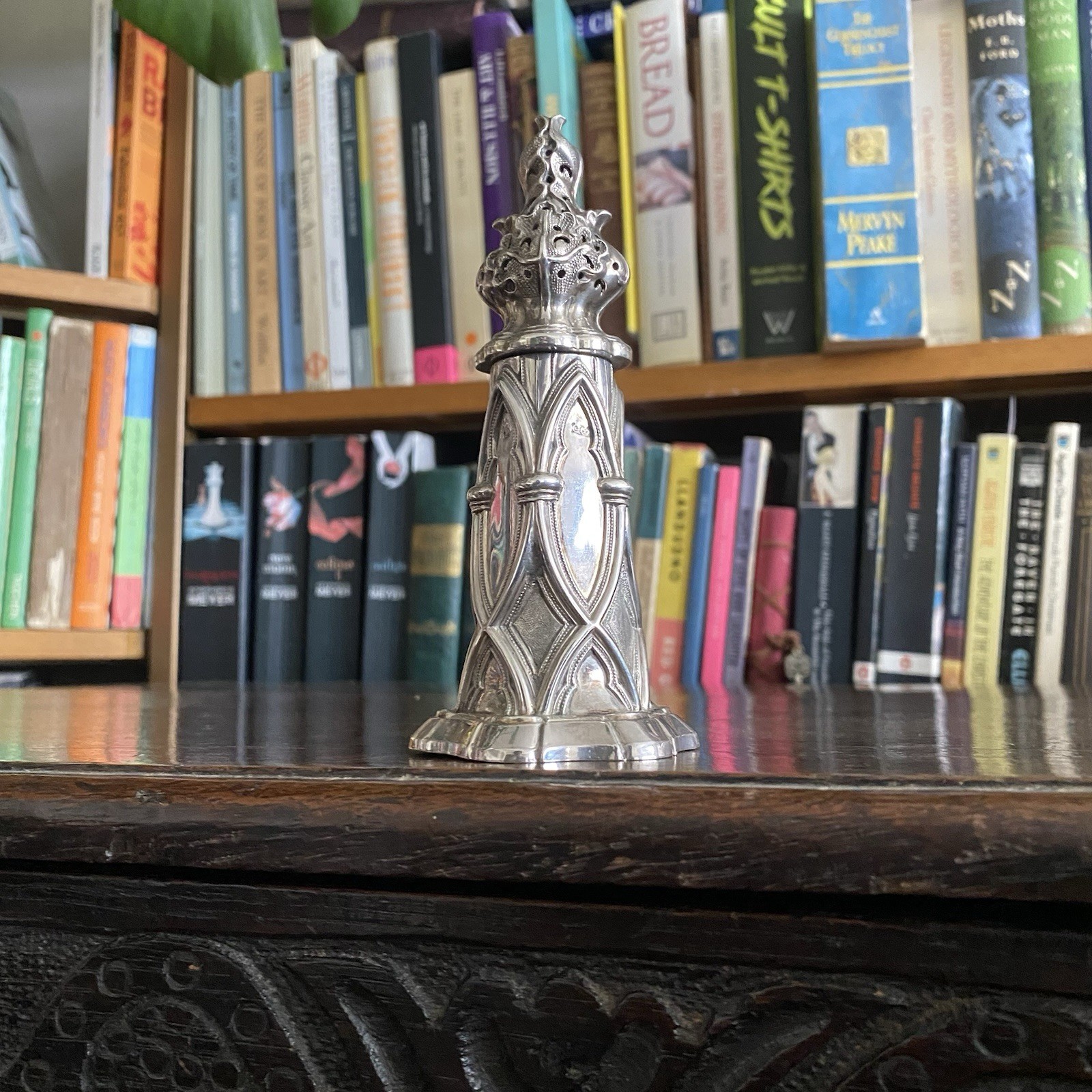 Antique Gothic Solid Silver Sugar Shaker Hallmarked 1895 Henry Wilkinson Co – 5″