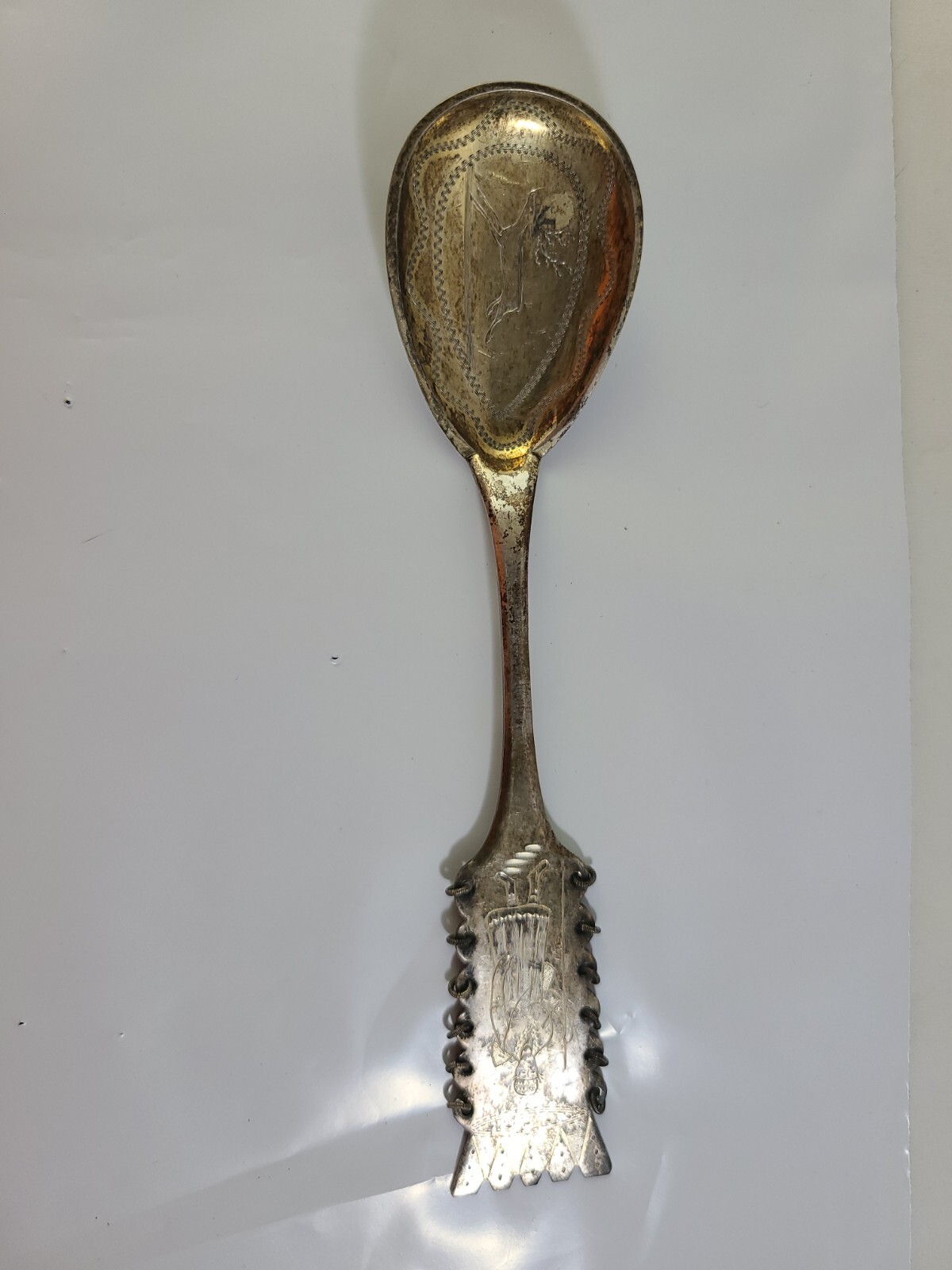 Swedish ~ Boliden ~ Decorative Spoon ~ 830 Solid Silver ~Nice Patina ~ Pre-owned