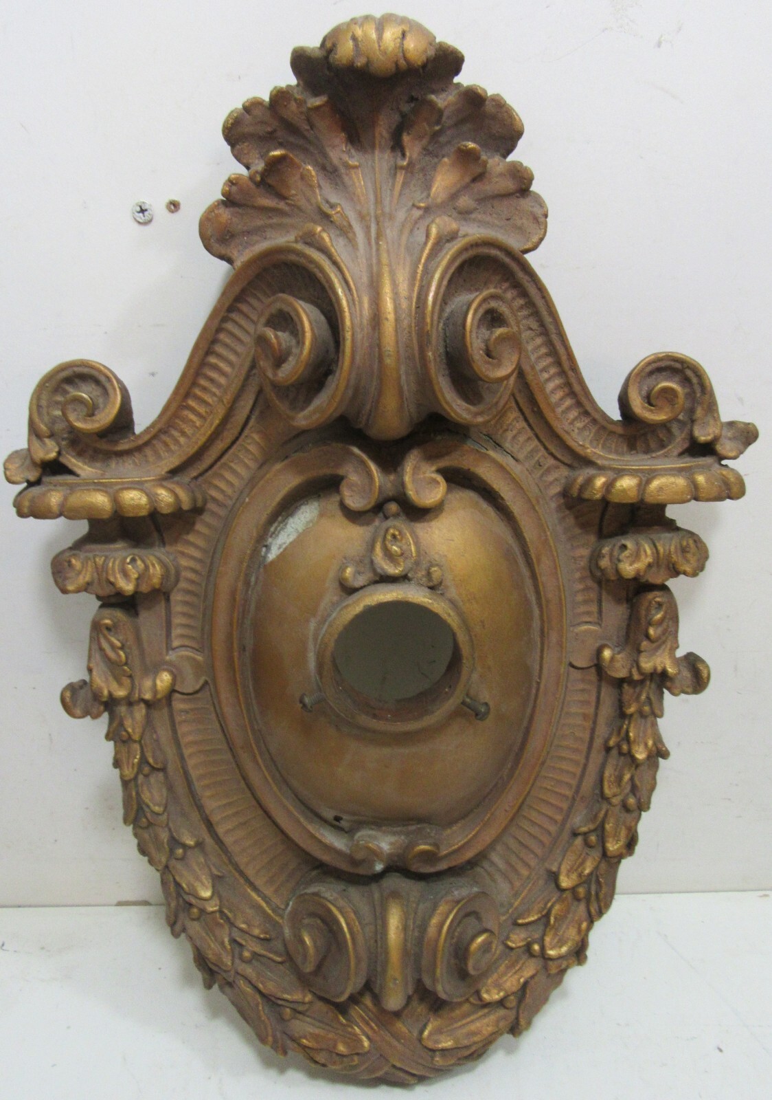 Vintage 1910s Art Nouveau Copper-Plaster Wall Sconce Oklahoma Capitol Building