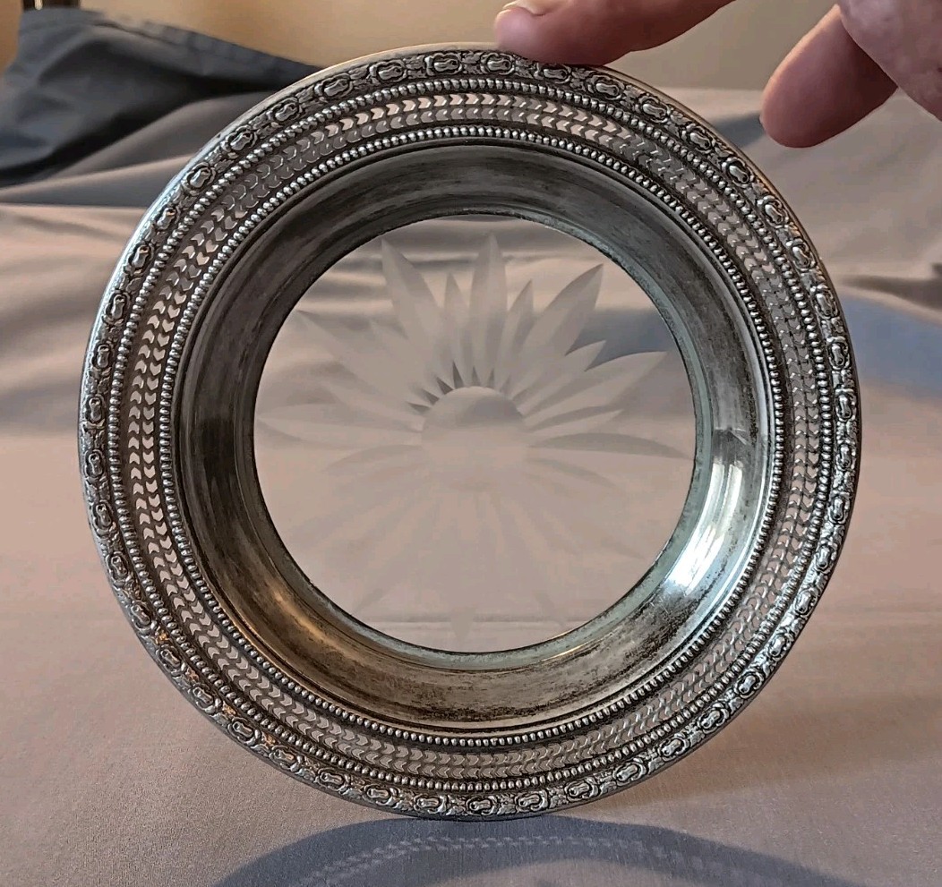 Single Frank Whiting & Co. Sterling Talisman Rose Coaster