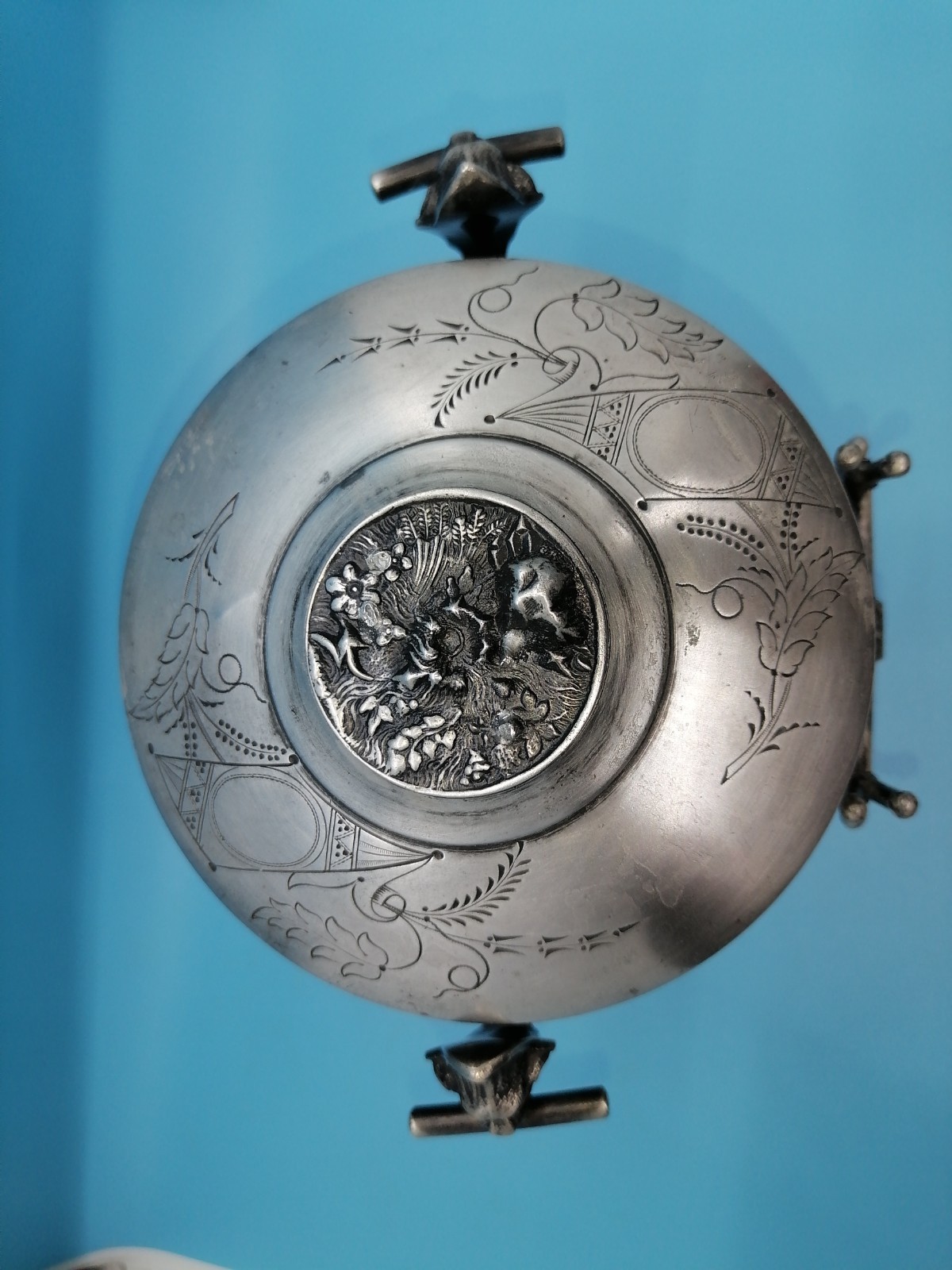 Decorative Manning Bowman silver-plated butter dish, mid-to-late 19th century