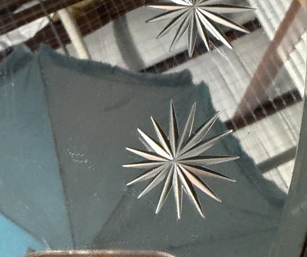 Vintage Etched Star Vanity Mirror