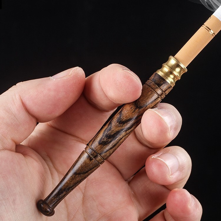 2 Pcs Wood Filter Smoking Pipe Mouthpiece Cigarette Holder both coarse and fine