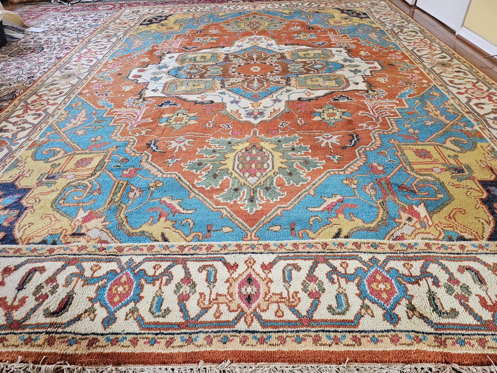 9 x 12 SUPER QUALITY INDO HERIZ SERAPI KAZAK HERIZ RUG TURKISH USHAK CAUCASIAN
