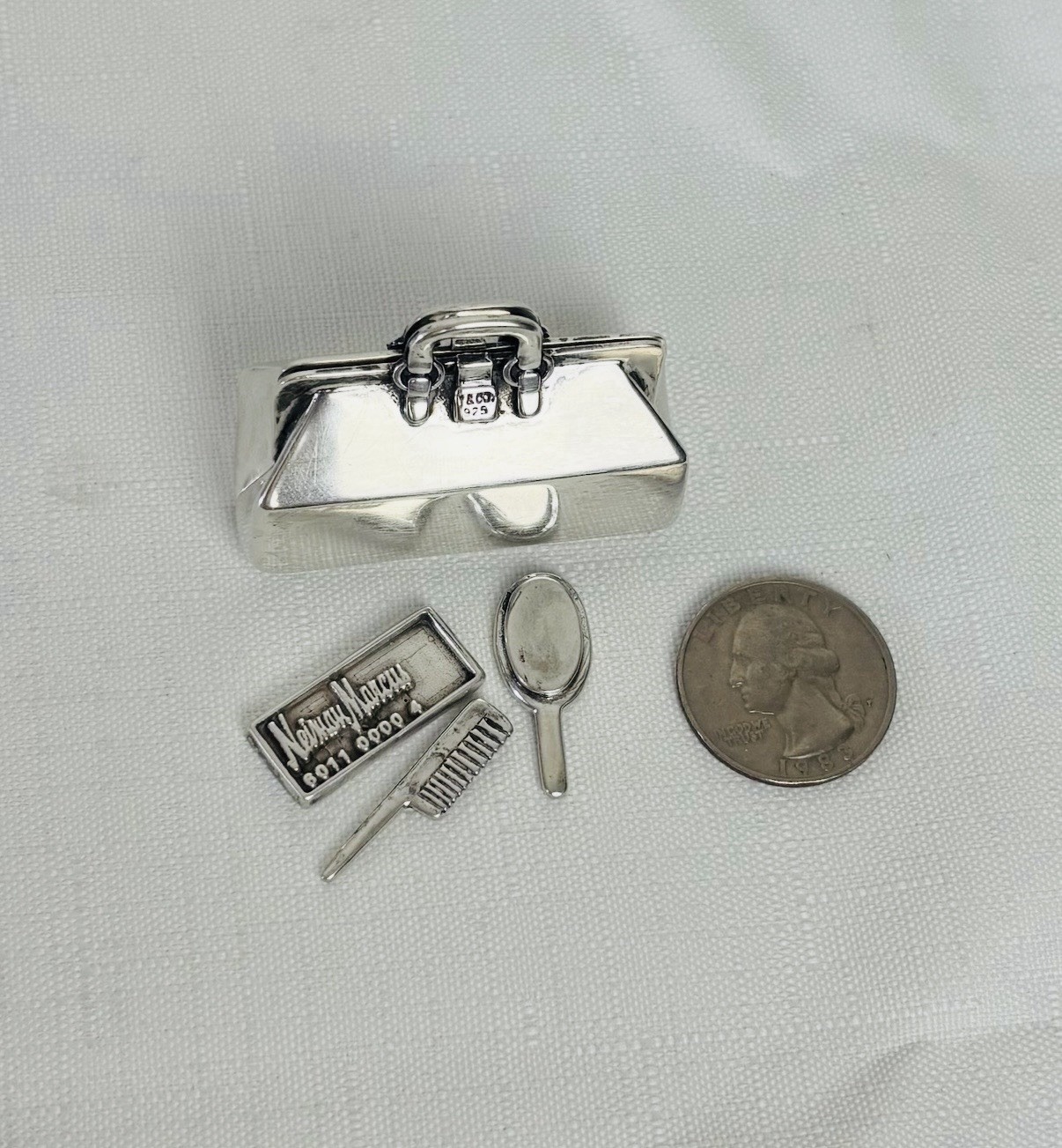 RARE Tiffany & Co Sterling Silver Doctor Bag Pill Box Trinket Purse 48g SET OF 4