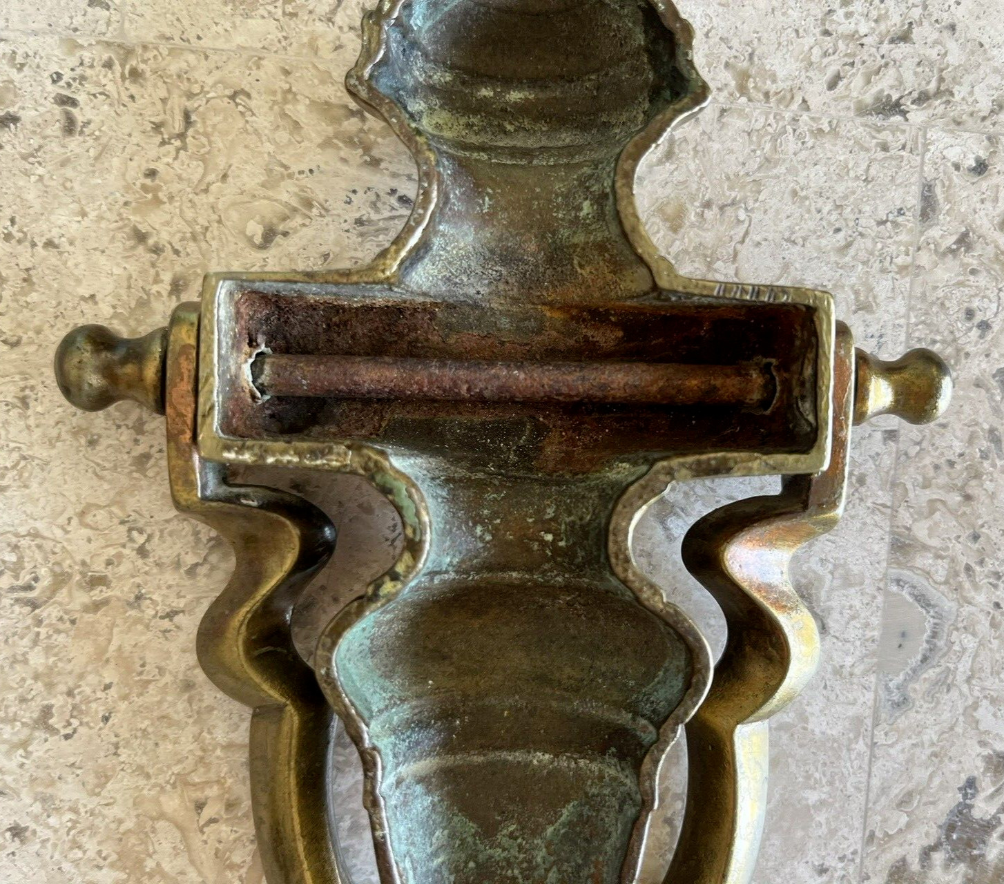 ANTIQUE c.1905 BOSTON VICTORIAN TORCHIERE ARCHITECTURAL SALVAGE DOORKNOCKER