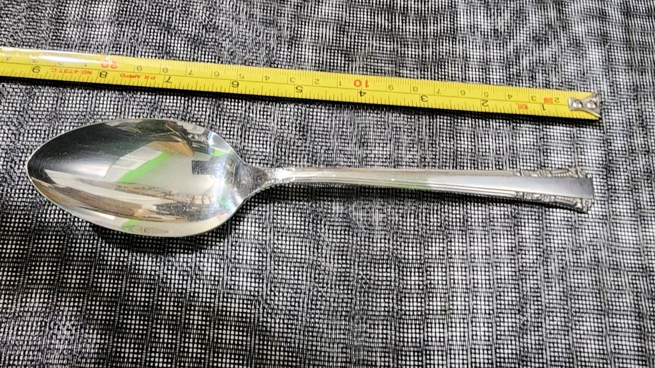 ✔c1939 DEL MAR PATTERN SILVERPLATED “8 1/4” TABLE SERVING SPOON/ TABLESPOON🍛🥄