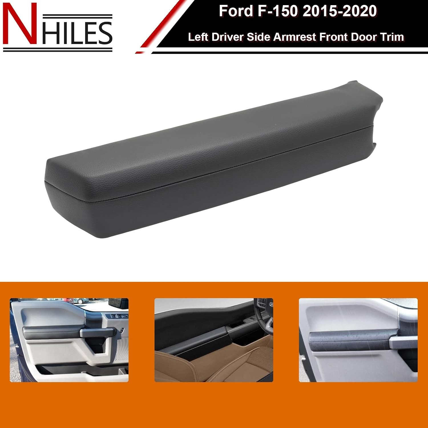 F-150 Armrest Door Handle Black 2015-2020 FL3B