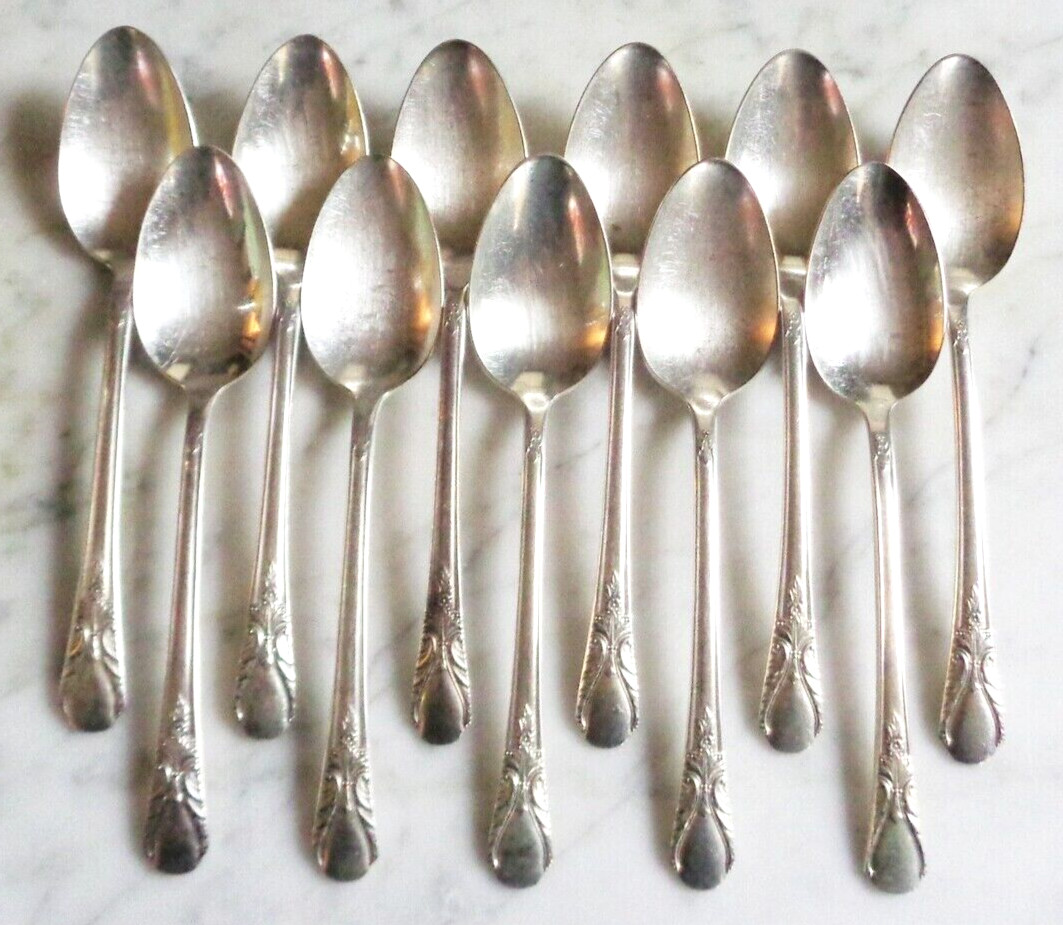 11 Avalon Cabin Wm Rogers Original Extra Silver Plate 6 1/8 inch Teaspoons
