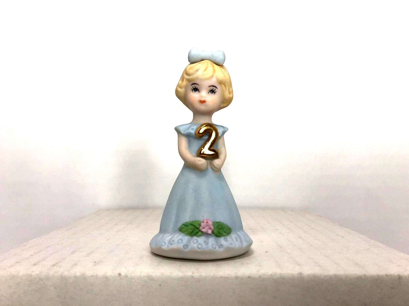 Growing Up Birthday Girls 2 Year Old Figurine 3 Inch Tall 1981 by Enesco