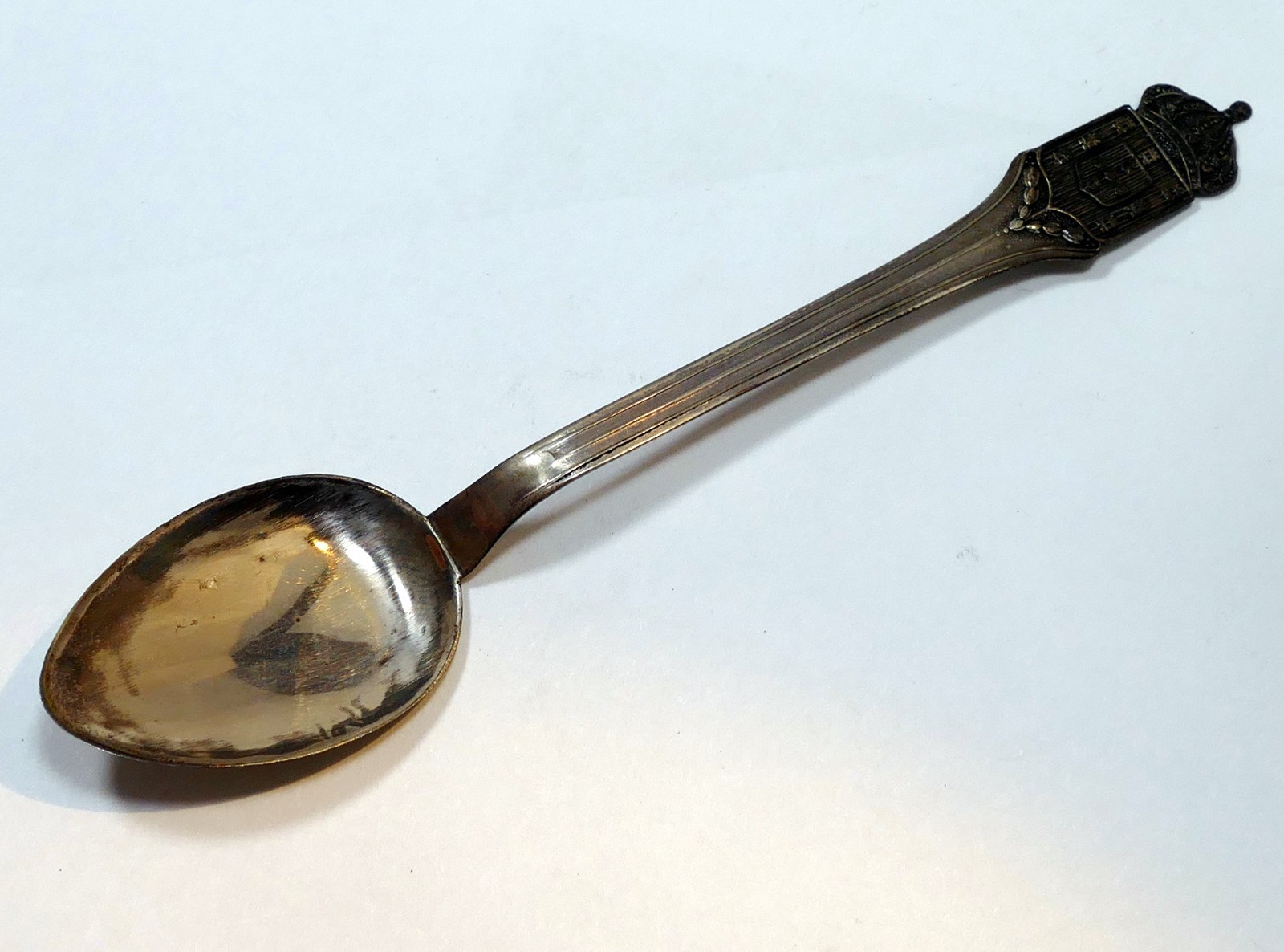 925 Souvenir Spoon silver Davenport & Fairbanks coat of arms 8gr D Crown