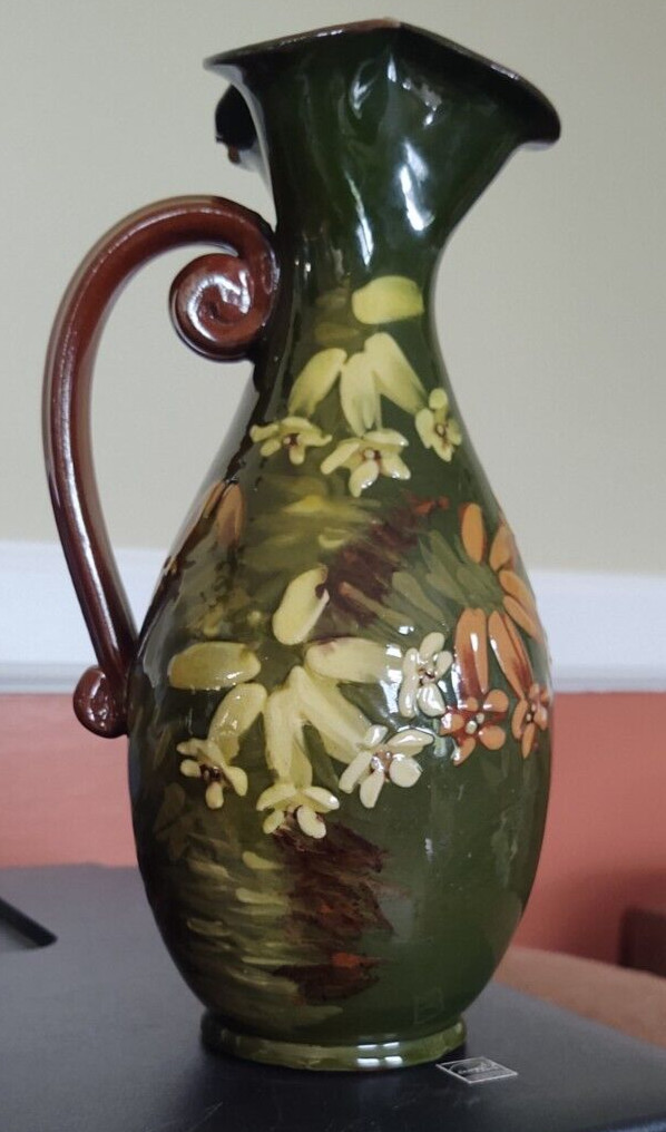 Amazing Antique Aller Vale Pottery / Devon handled Jug , 8 inches