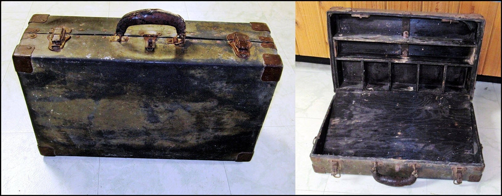 Antique Salesman Display Showcase Suitcase