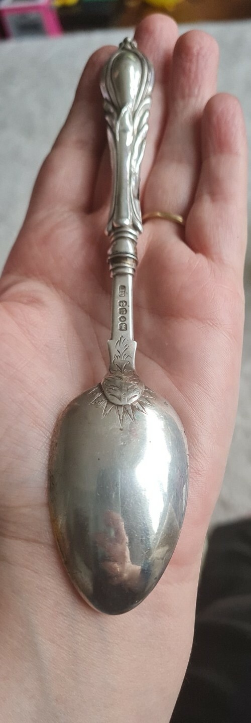 Antique Jam Spoon Silver Victorian sterling George Unite Birmingham 1843 Gift