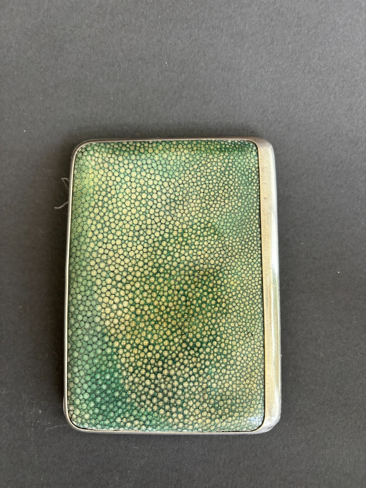 Asprey London Solid Silver Shagreen Cigarette Case Hallmarked Art Deco Vintage
