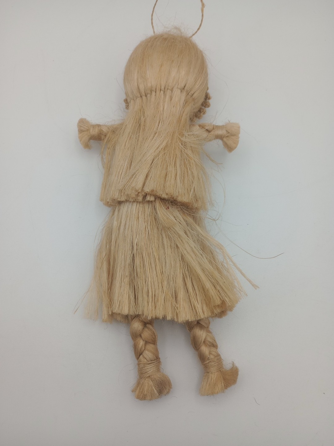 Primitive Handmade Corn Silk Straw Doll Vintage