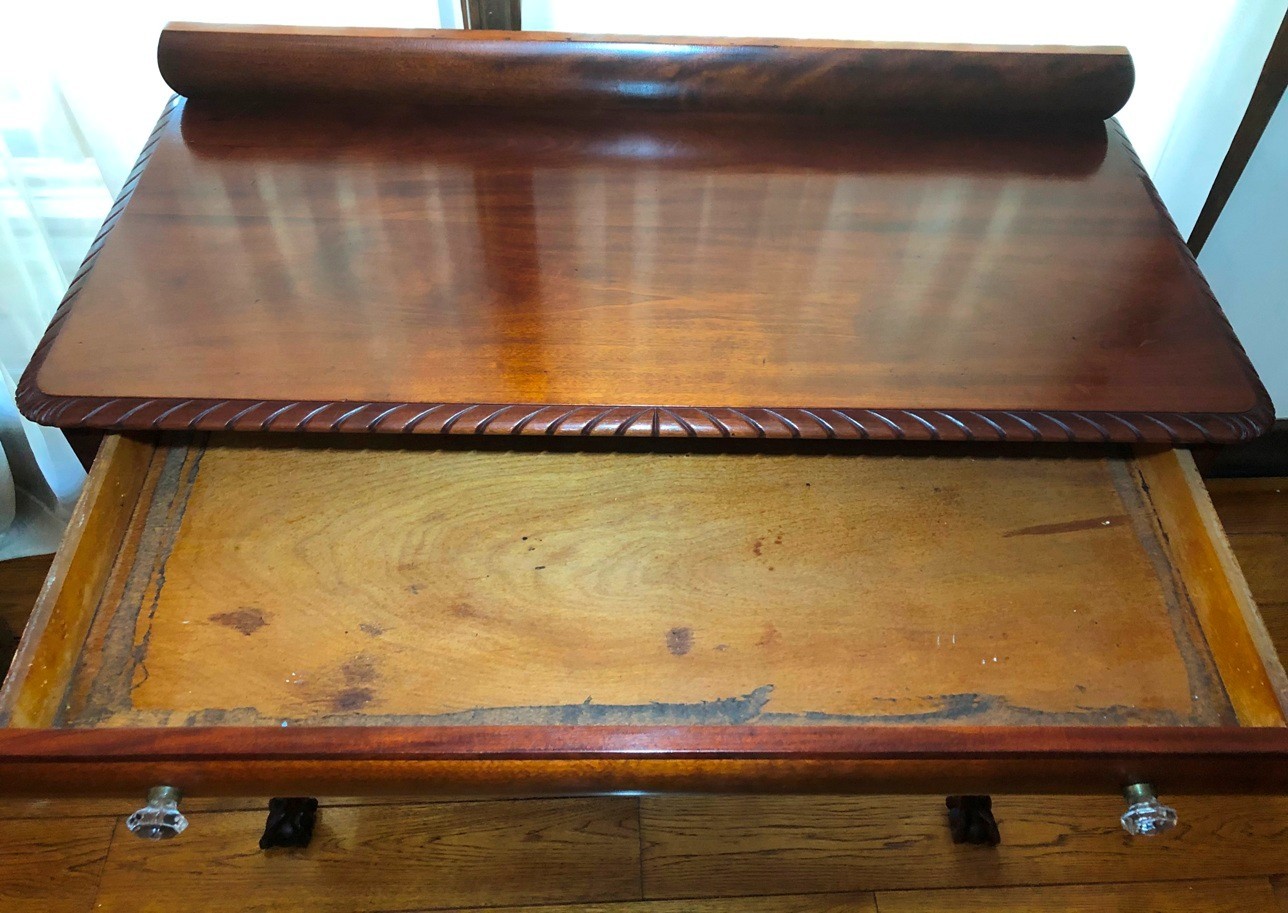 Antique Mahogany Server or Sideboard American Empire style dining room furniture