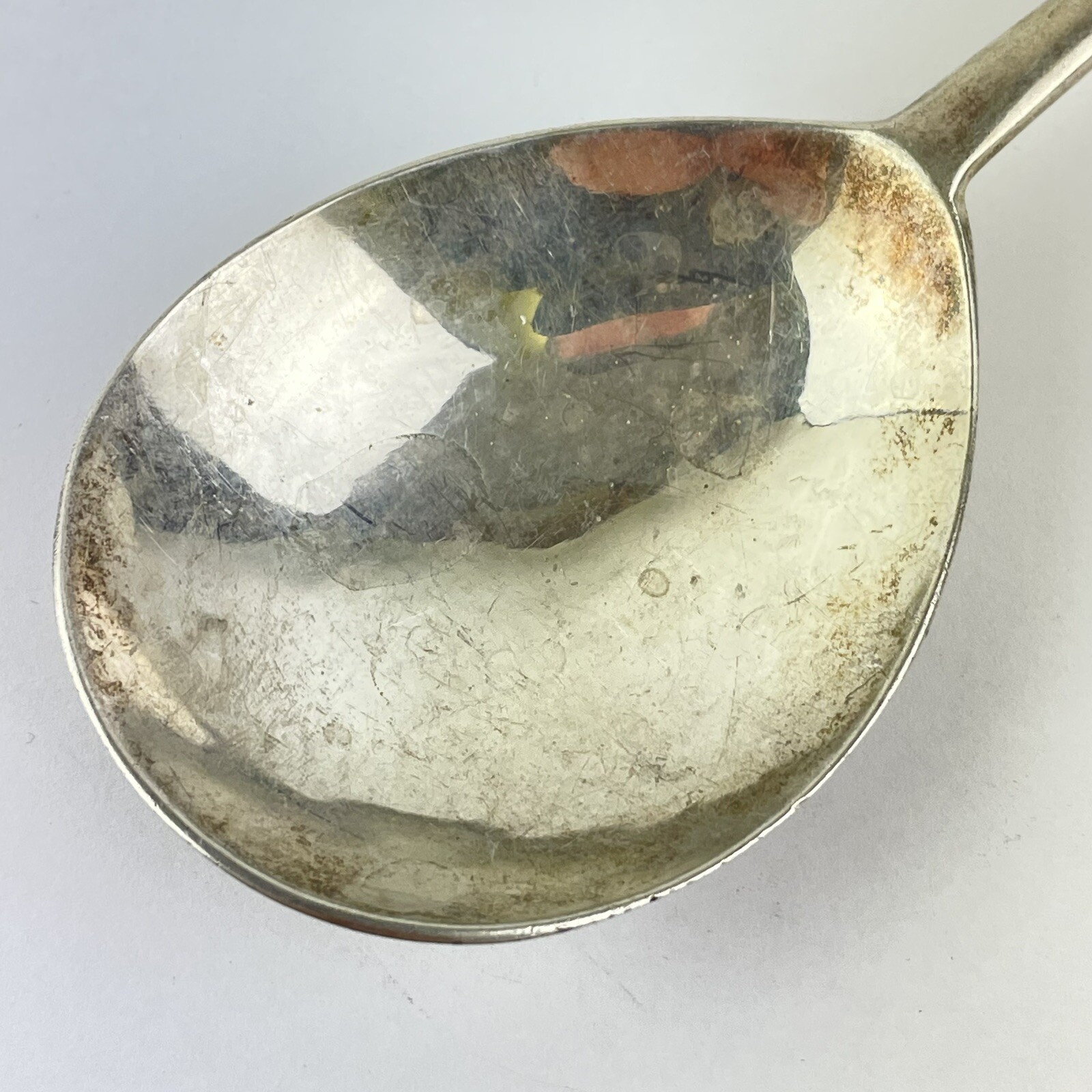 Antique George II Solid Silver Seal Top Spoon Ebenezer Coker 1754 18cm 46g