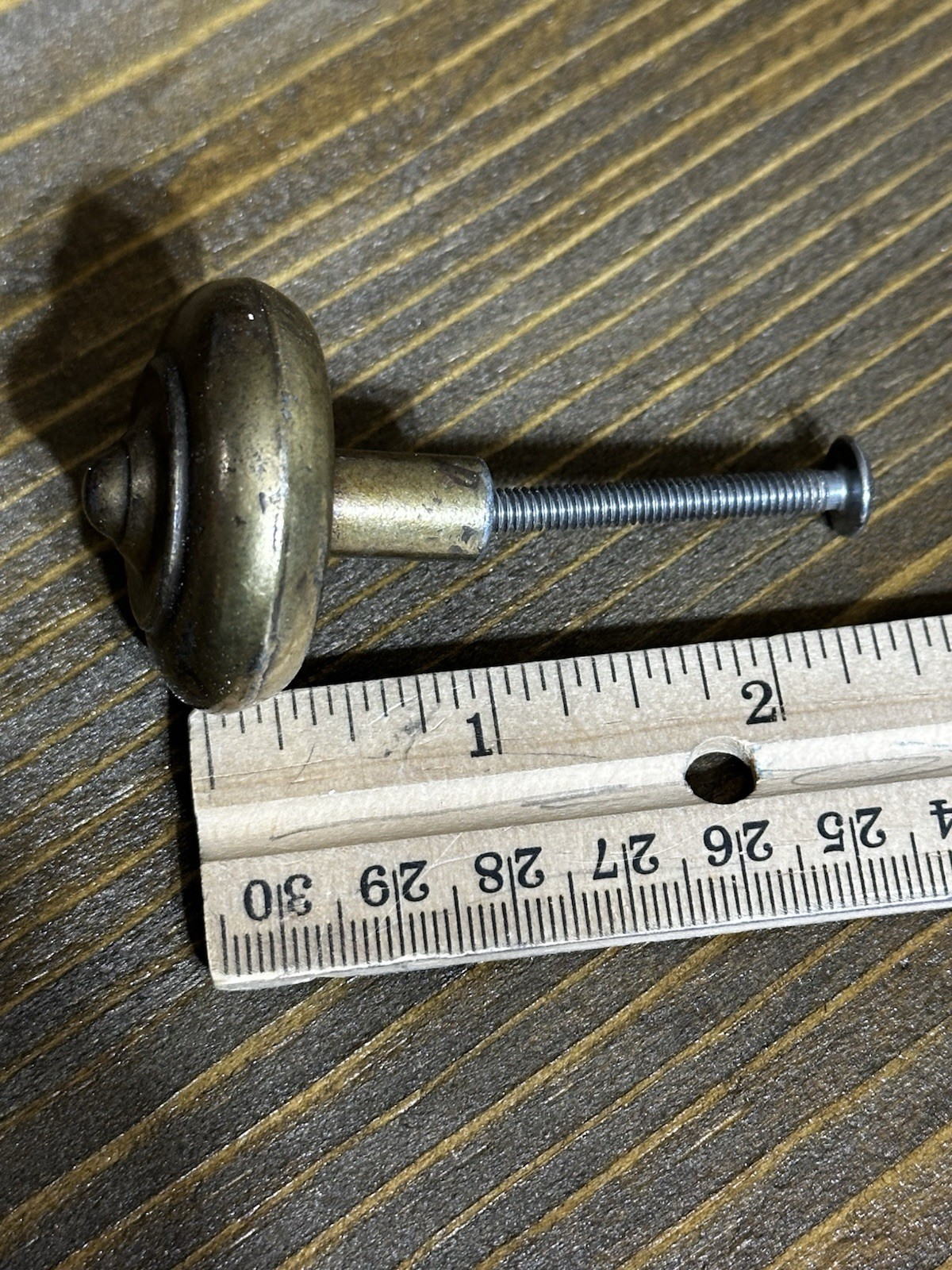 Vintage Brass Knobs Heavy Set of 6