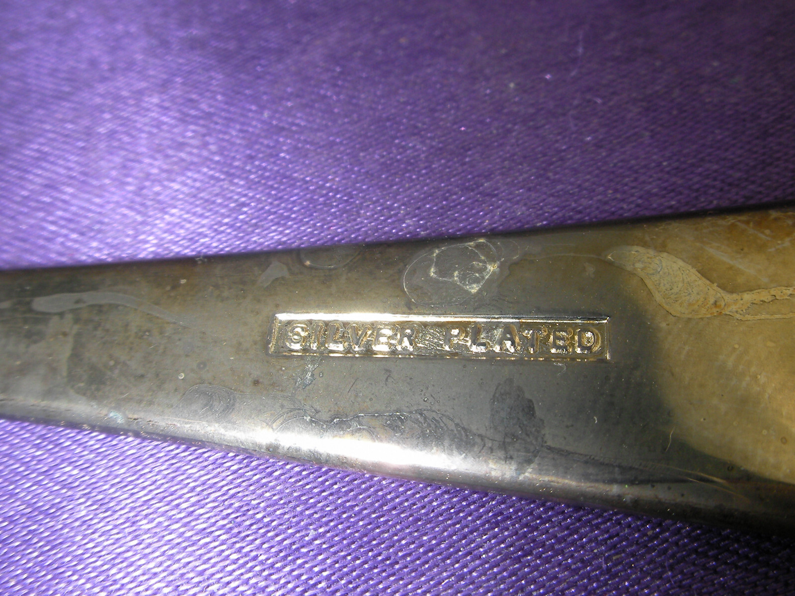 Vintage Sheffield England Sterling Silver plated Pierced Tomato Serving Spoon