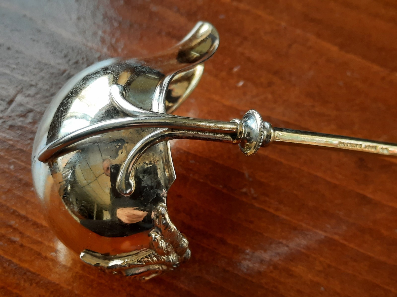 Sterling Silver George Sharp Ball End Medusa Spouted Ladle, Mono M