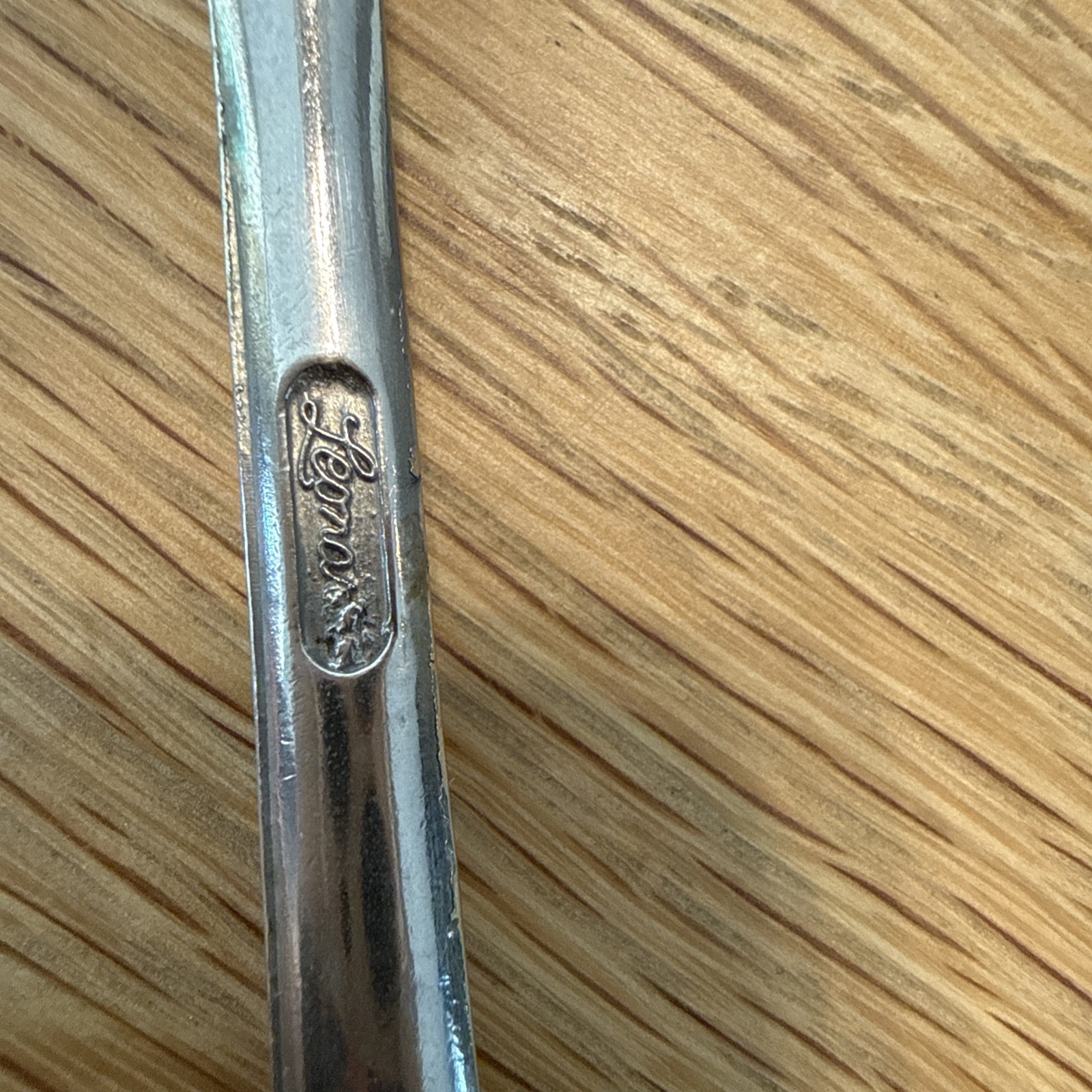 2 Silverplated Acorn Slotted serving Spoons Sheffield England, Leona Italy 18.5”