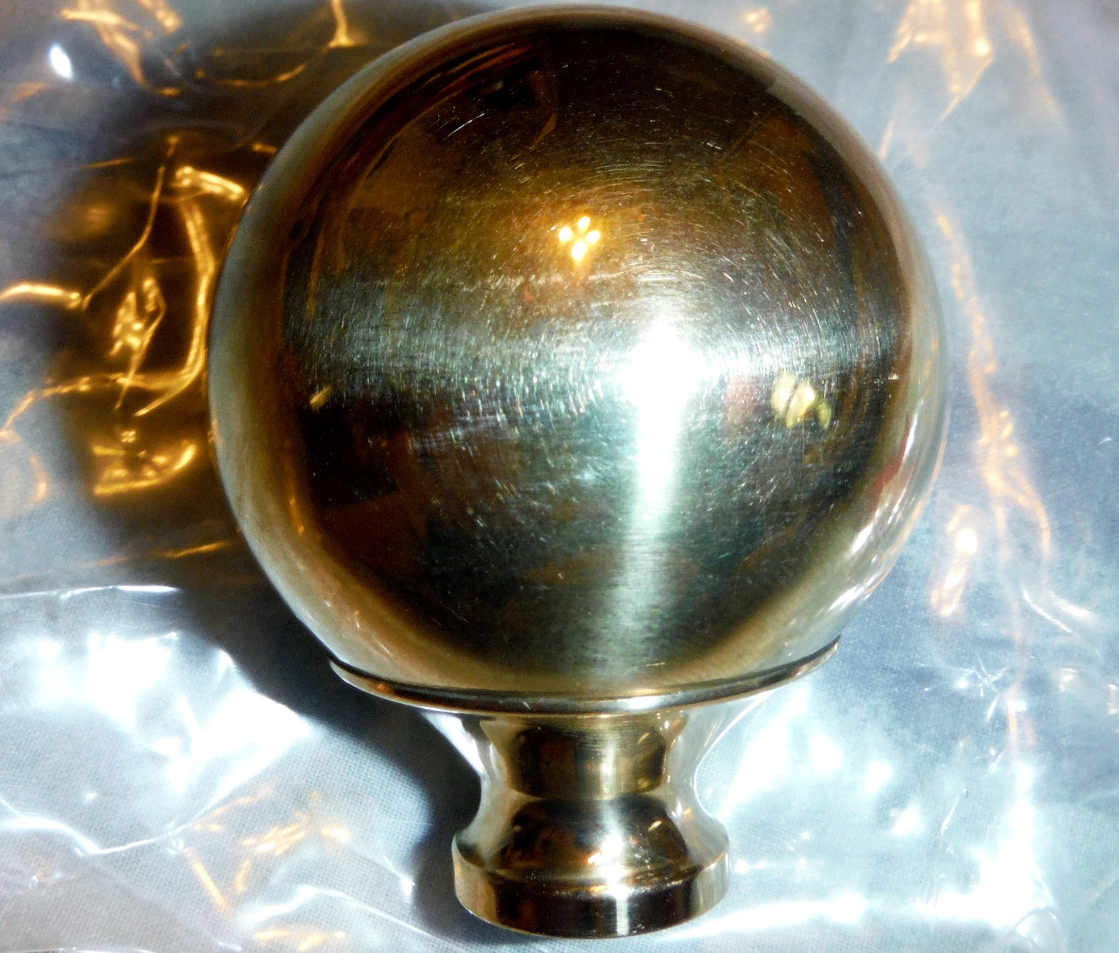 1 Brass ball 2″ Finial Fits Antique Iron & Brass Beds 3/8″ thread hard to find