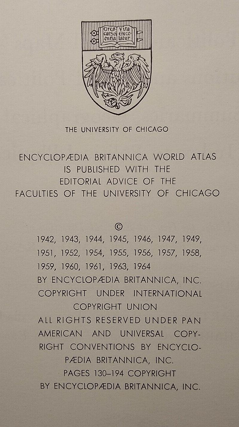 Vintage UNITED KINGDOM Atlas Map Print 1964 Encyclopedia Britannica World Atlas