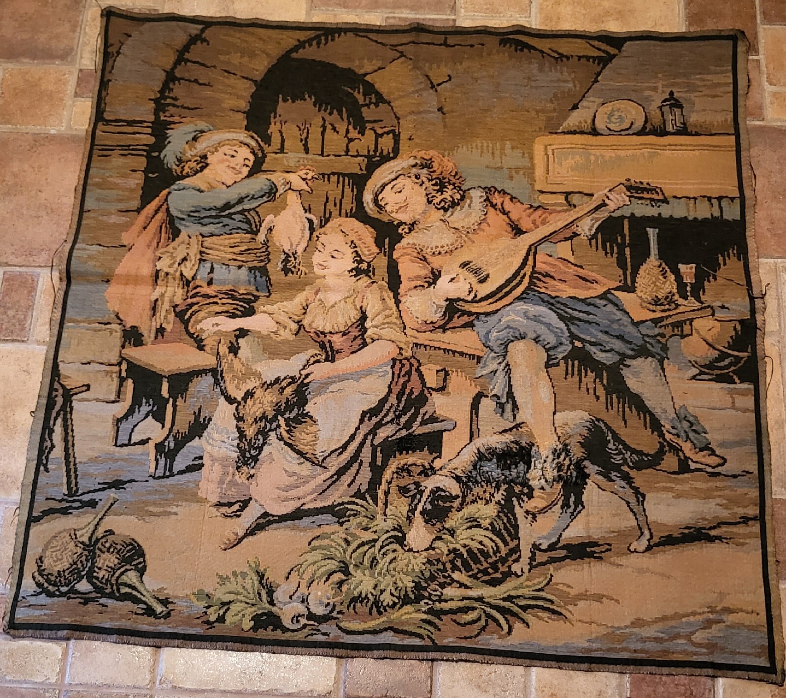 Vintage Pre 1940’s – Aubusson Jaquar Tapestry – Great Condition