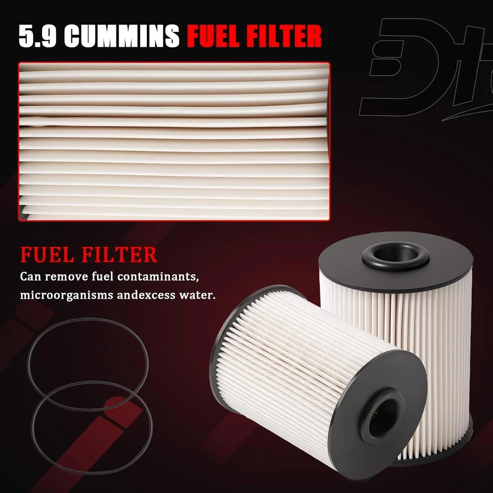 5.9 Cummins Fuel Filter Compatible with Dodge Vehicle Ram 2500 3500 5.9L Cummins