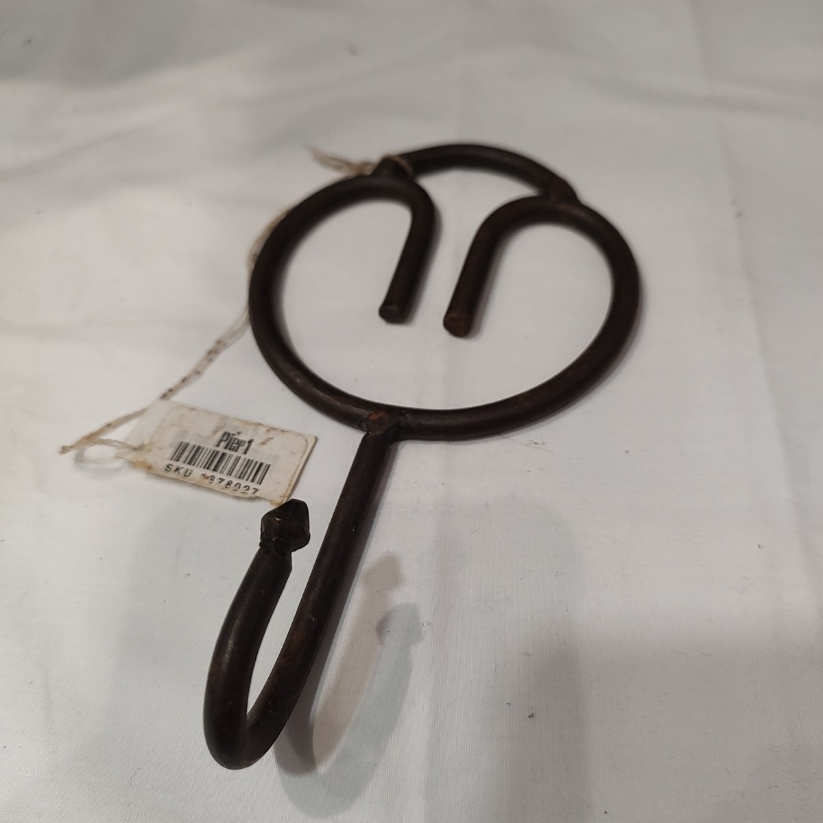 Pier One Wrought Iron Wall Mount HOOK Keys Plants Indoor Outdoor