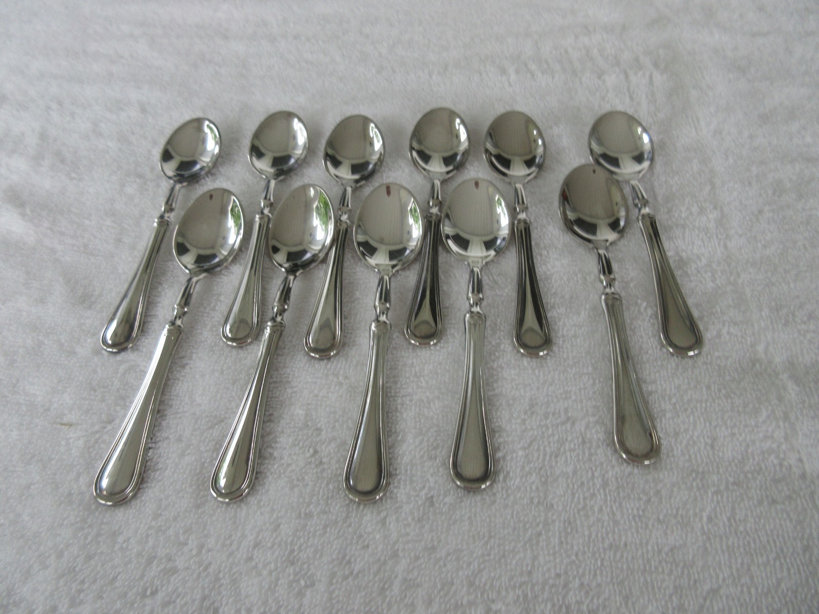 SET OF 11~~Vintage ILCAR Italy Silver Plated Demitasse~[ 4-5/8″]~ Spoons ~CLEAN!