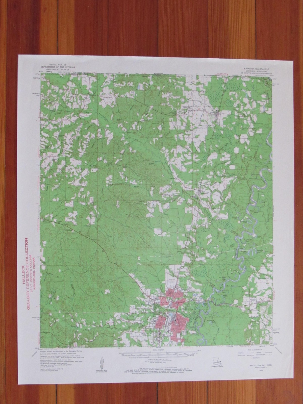 Bogalusa Louisiana 1960 Original Vintage USGS Topo Map