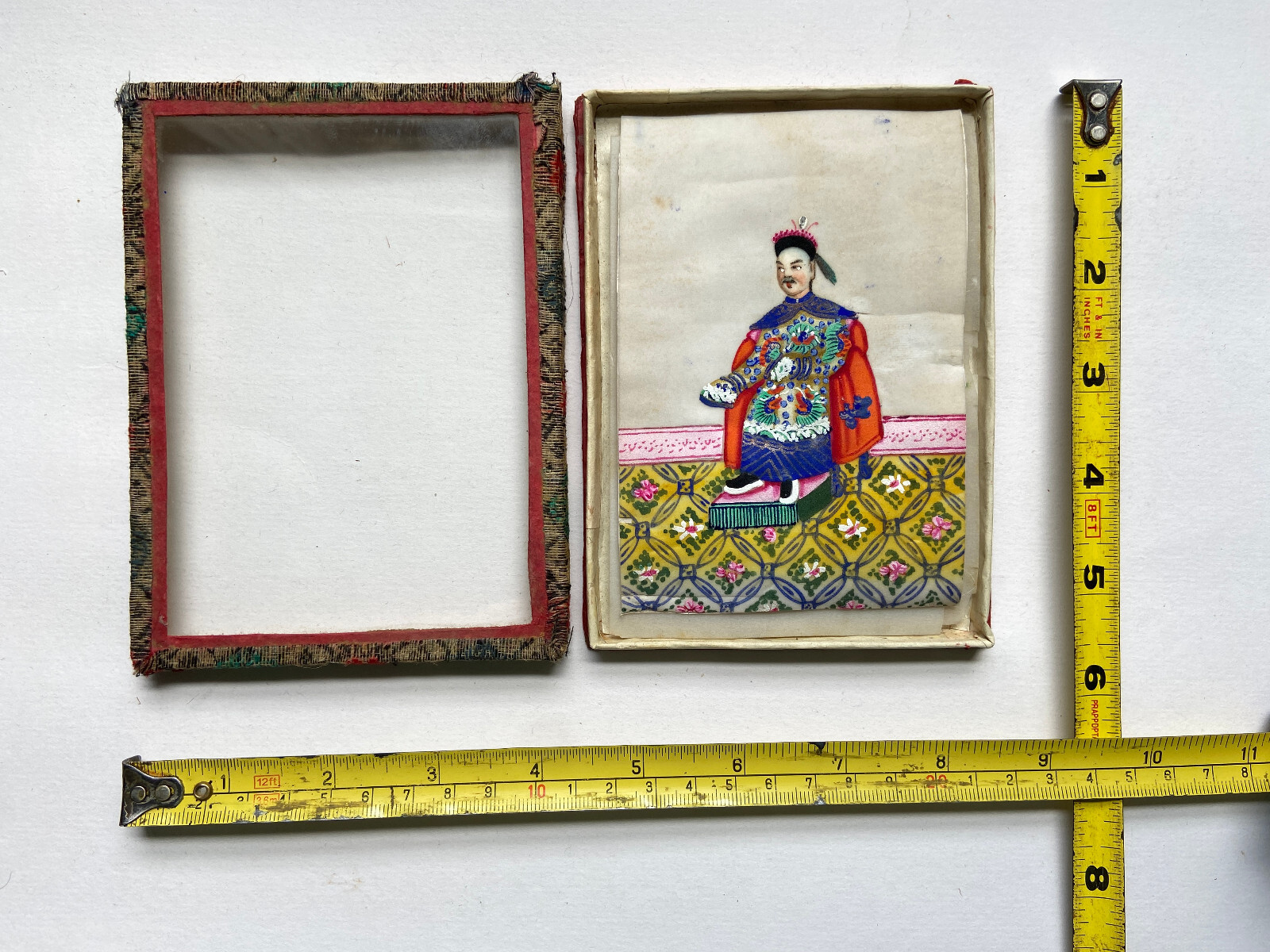 Antique 19th Century CHINESE QING DYNASTY WATERCOLOR PAINTING PITH RICE PAPER