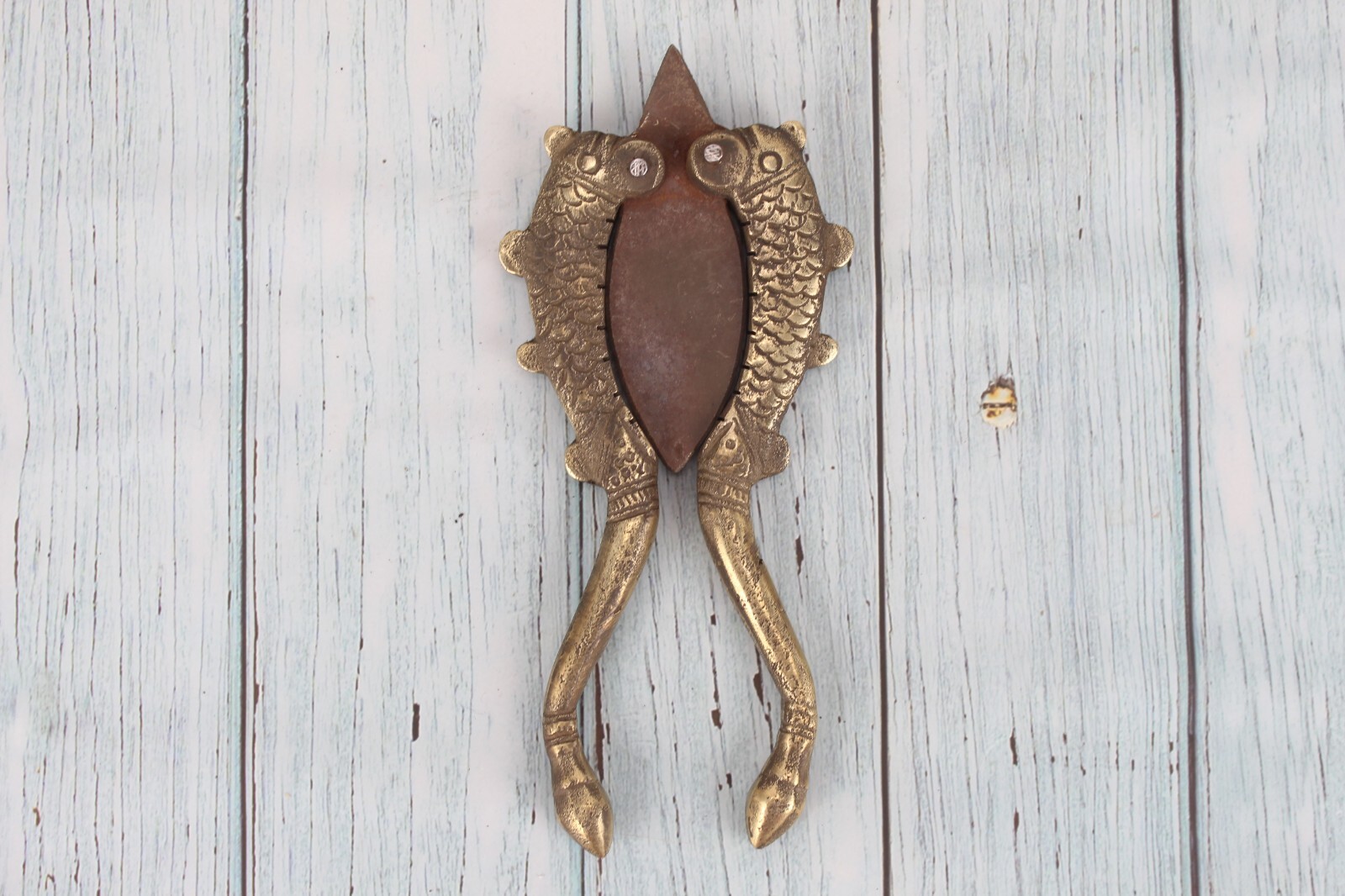 Antique Brass Fish Nutcracker – Unique Indian Collectible, Home Decor Accent