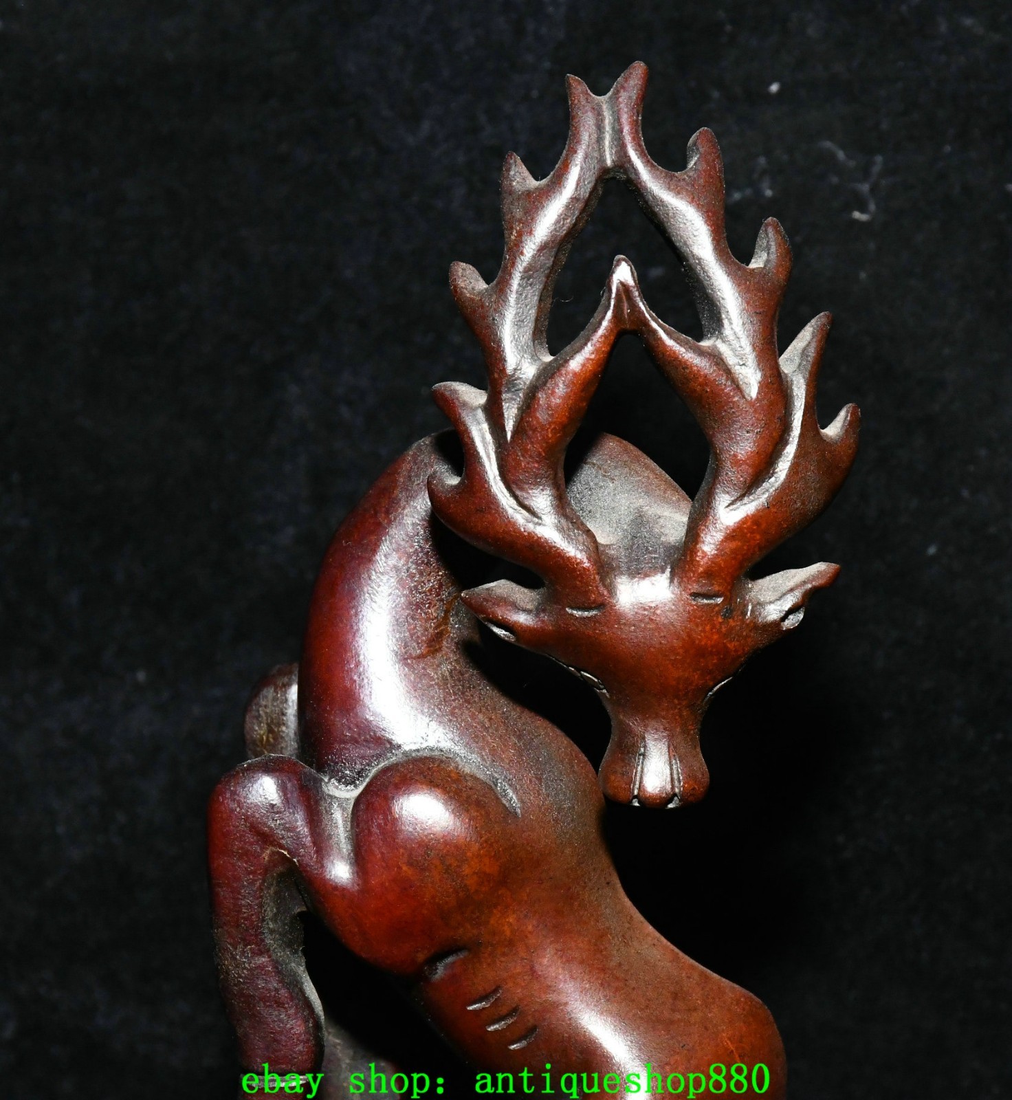 5.9”Old Chinese Dynasty Jade Carved Fengshui Deer Animal Statue Sculpture