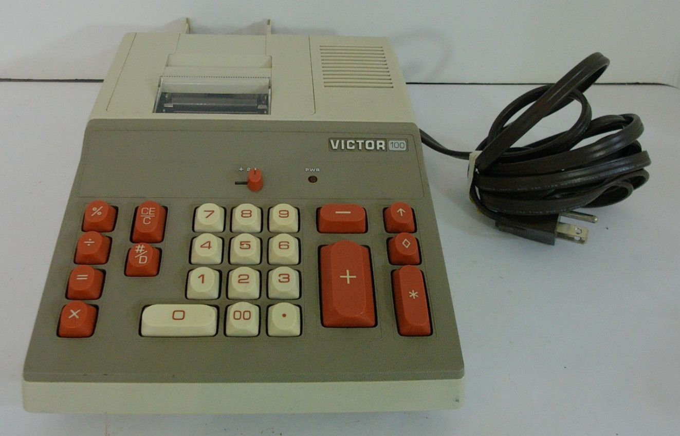 Vintage Victor 100 Calculator Adding Machine Printer Works