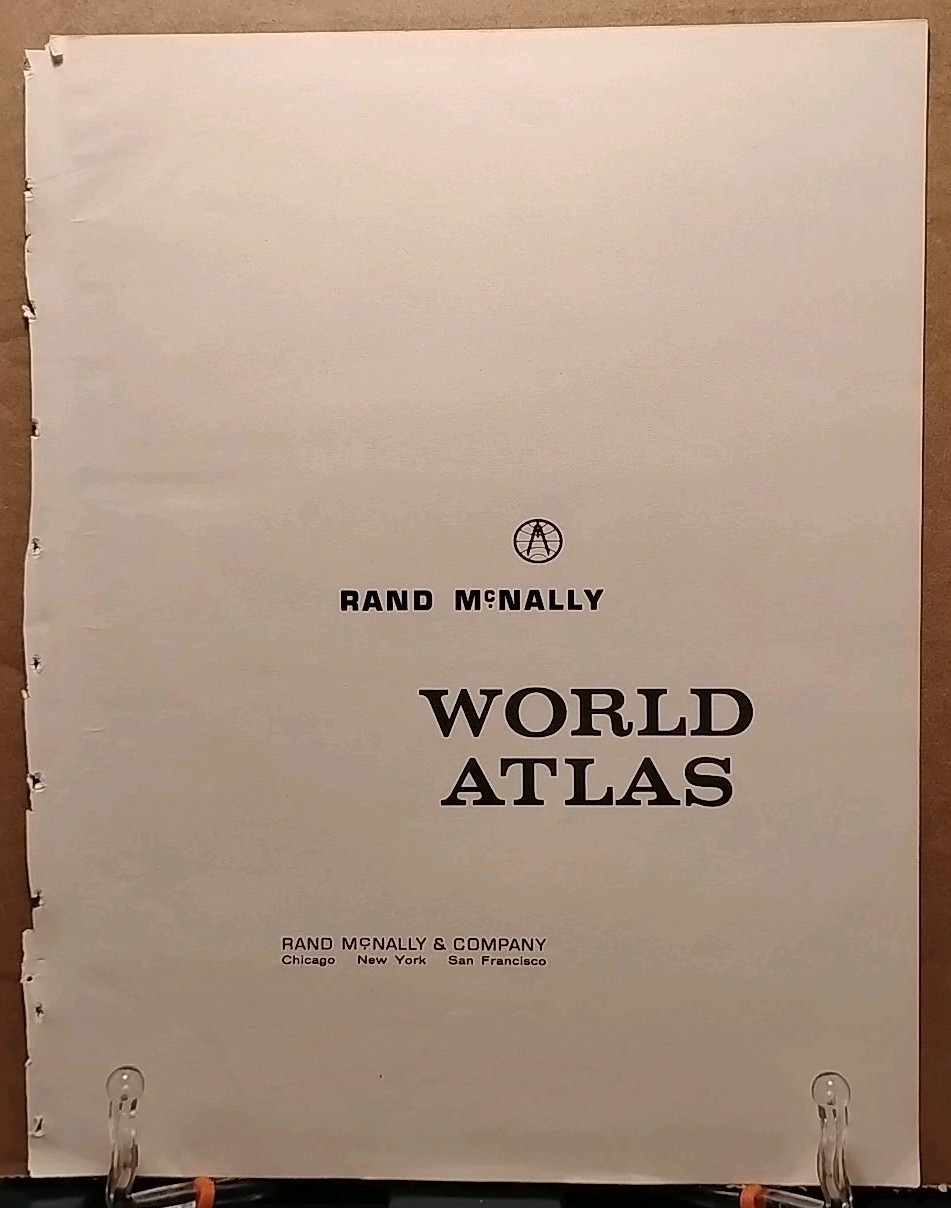 1966 Vintage NEWFOUNDLAND Authentic Old MCM Atlas Map – Rand McNally World Atlas