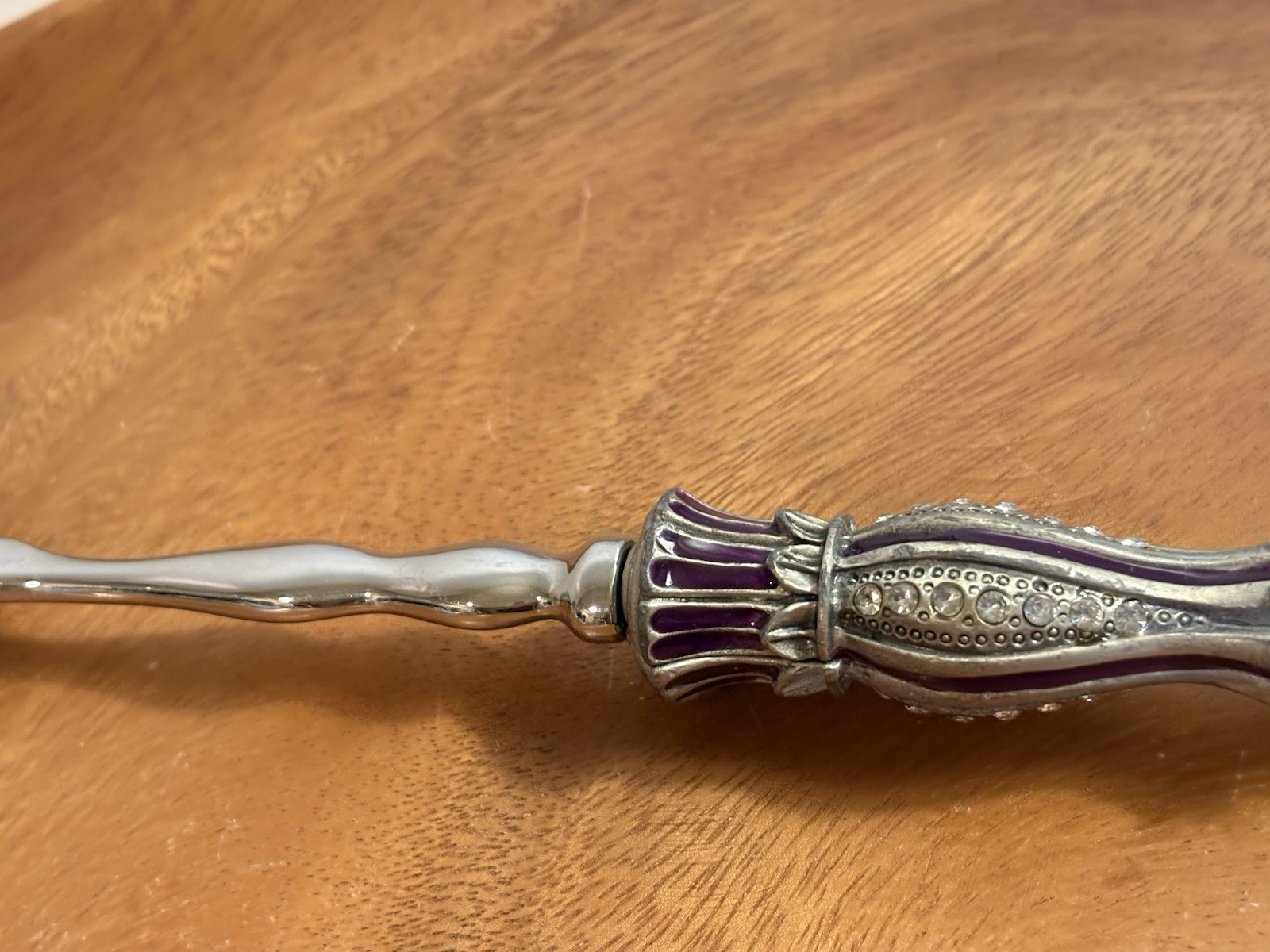 Large Crystal Decorated Serving Spoon