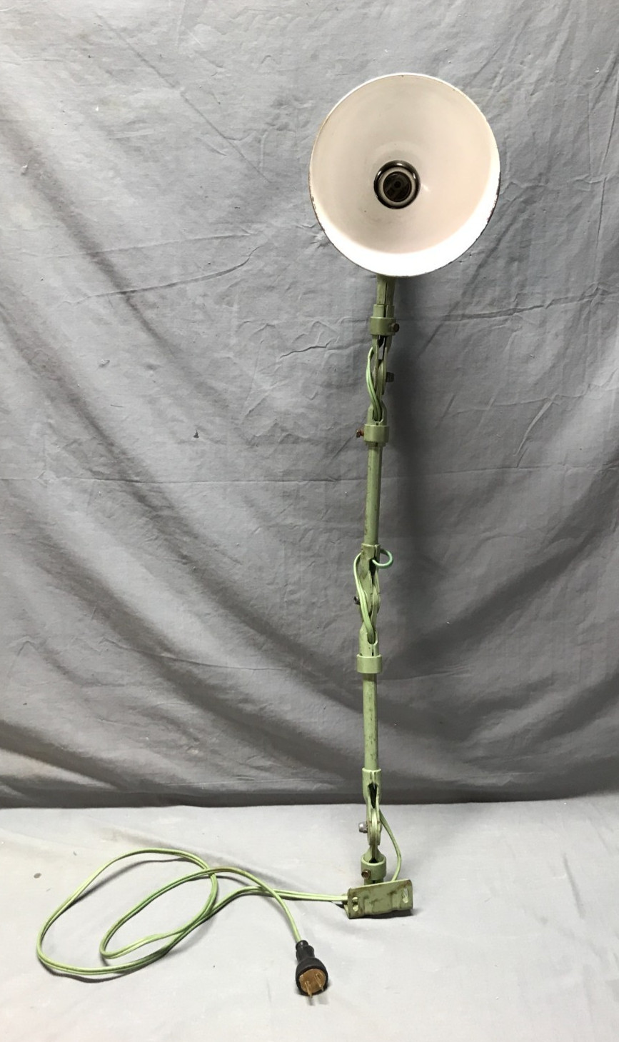 VTG Fostoria Shop Work Bench Articulated Light Fixture Table Lamp Old 1561-25B
