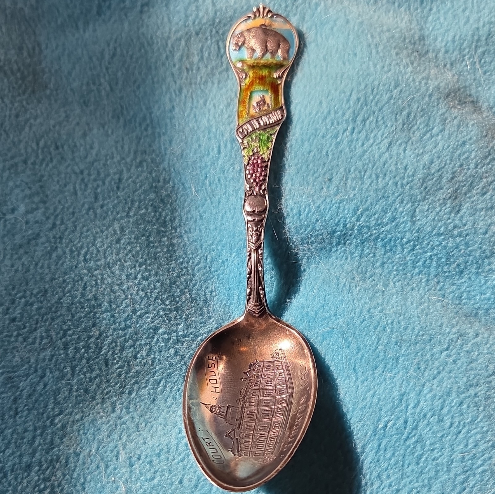 Sterling Silver (.925) Souvenir Spoon California Court House Victorian 1850-1899