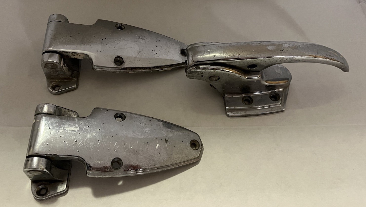 Vintage Grand Rapids Brass Co Lot Of 2 Hinge & Handle Icebox?