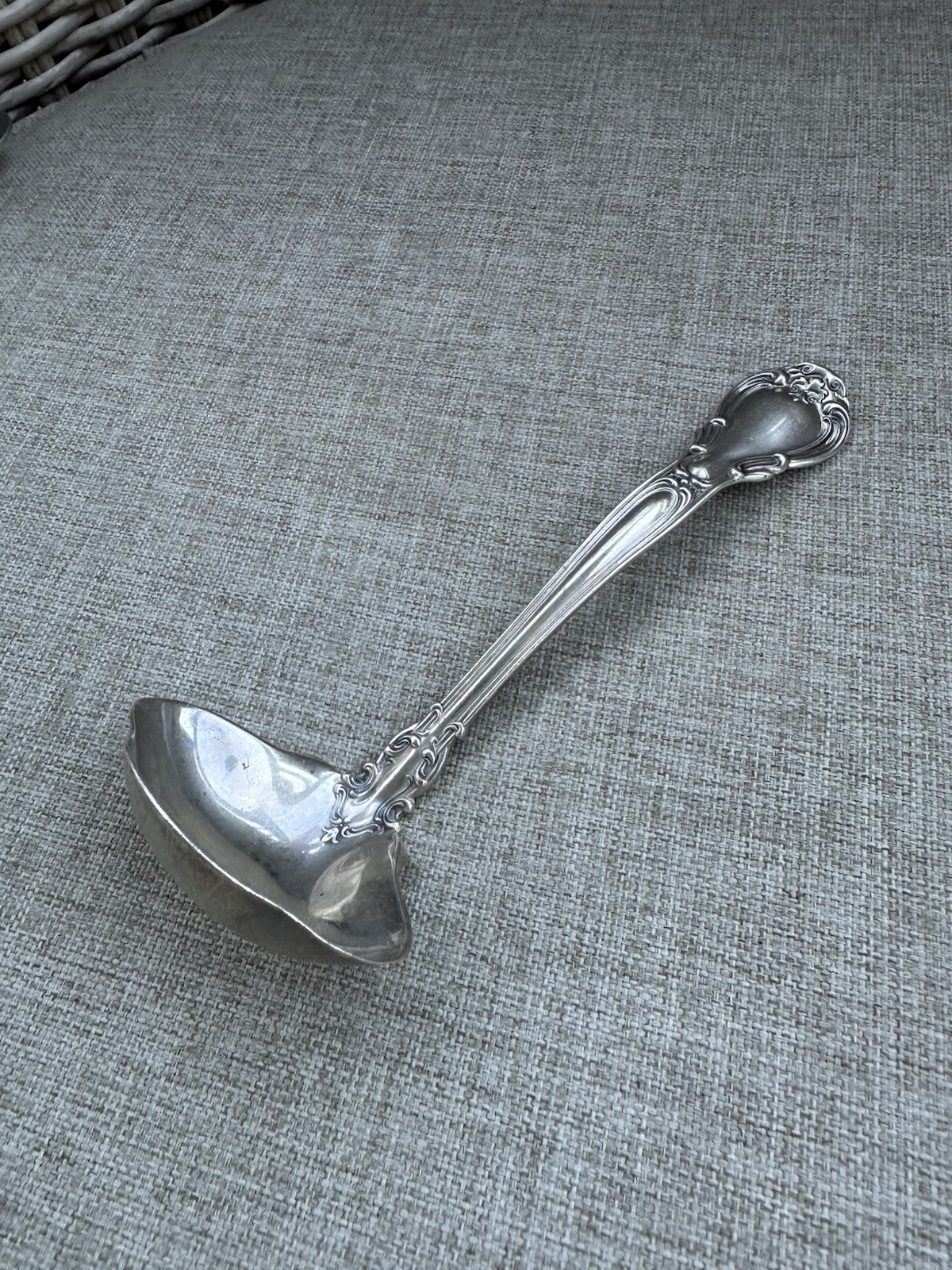 Chantilly by Gorham Sterling Silver Oyster Ladle with Scalloped Bowl, 6.5 In